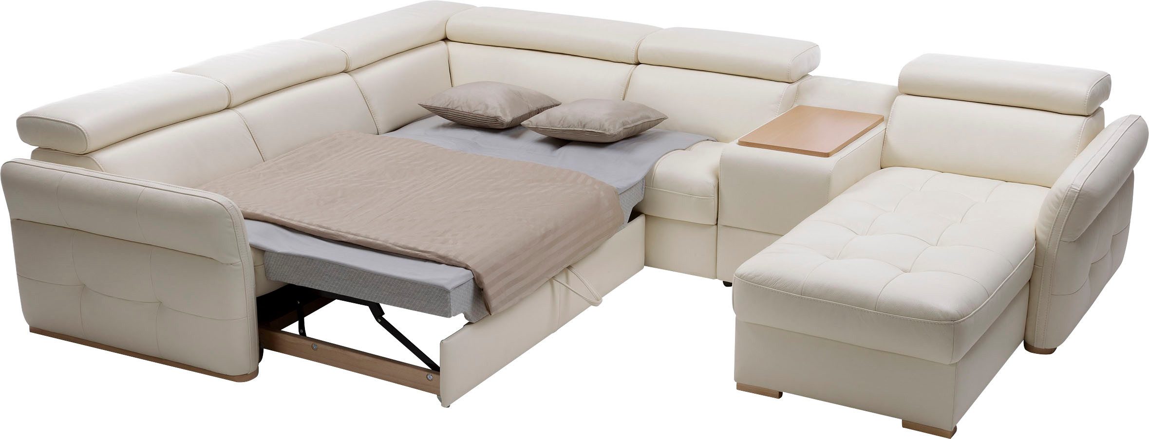 exxpo - sofa fashion Zithoek Massimo, familiebank met veel ruimte, leren bekleding, comfortabel, prettig