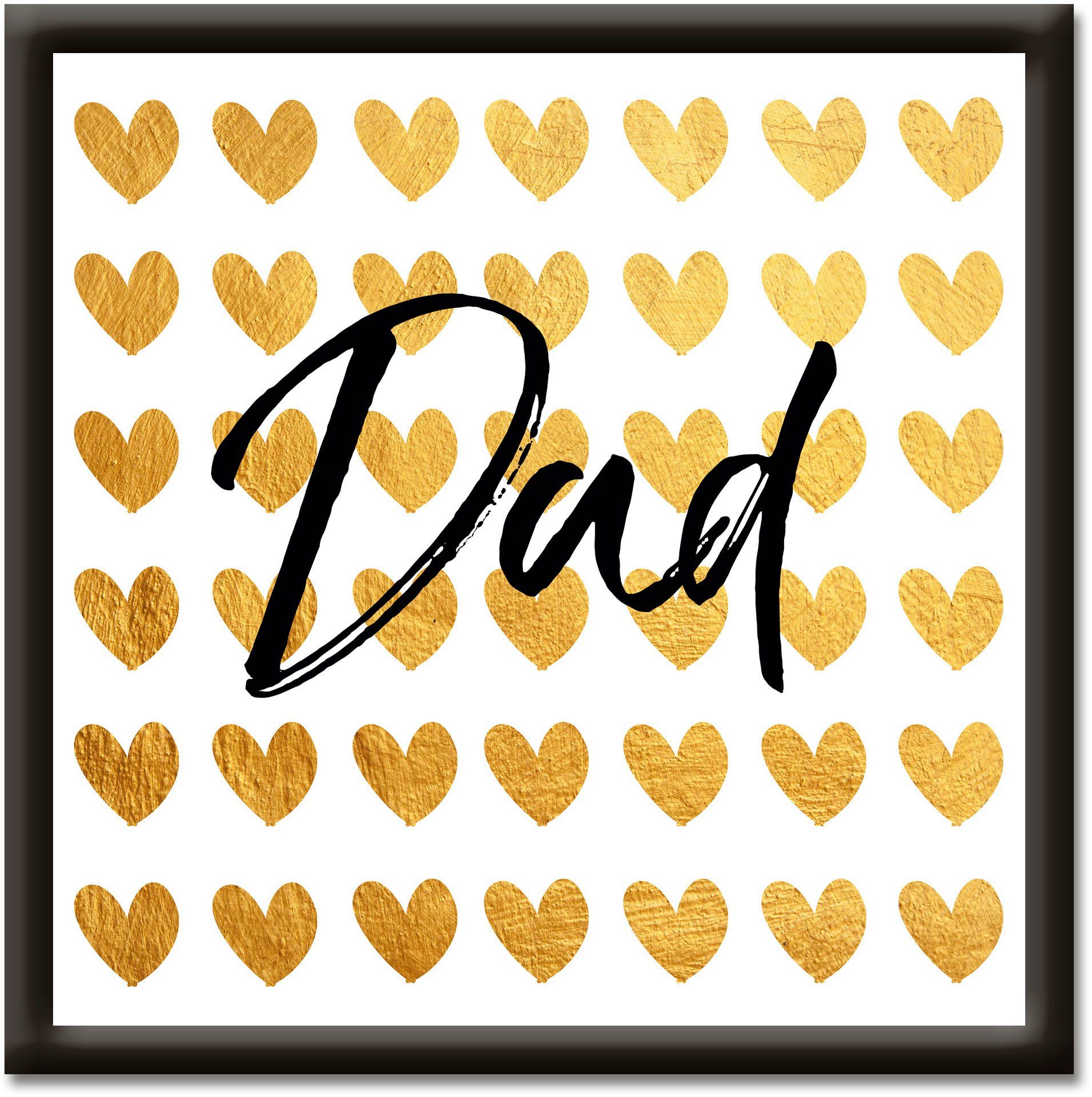 Artland Artprint Gouden harten voor papa (1 stuk)