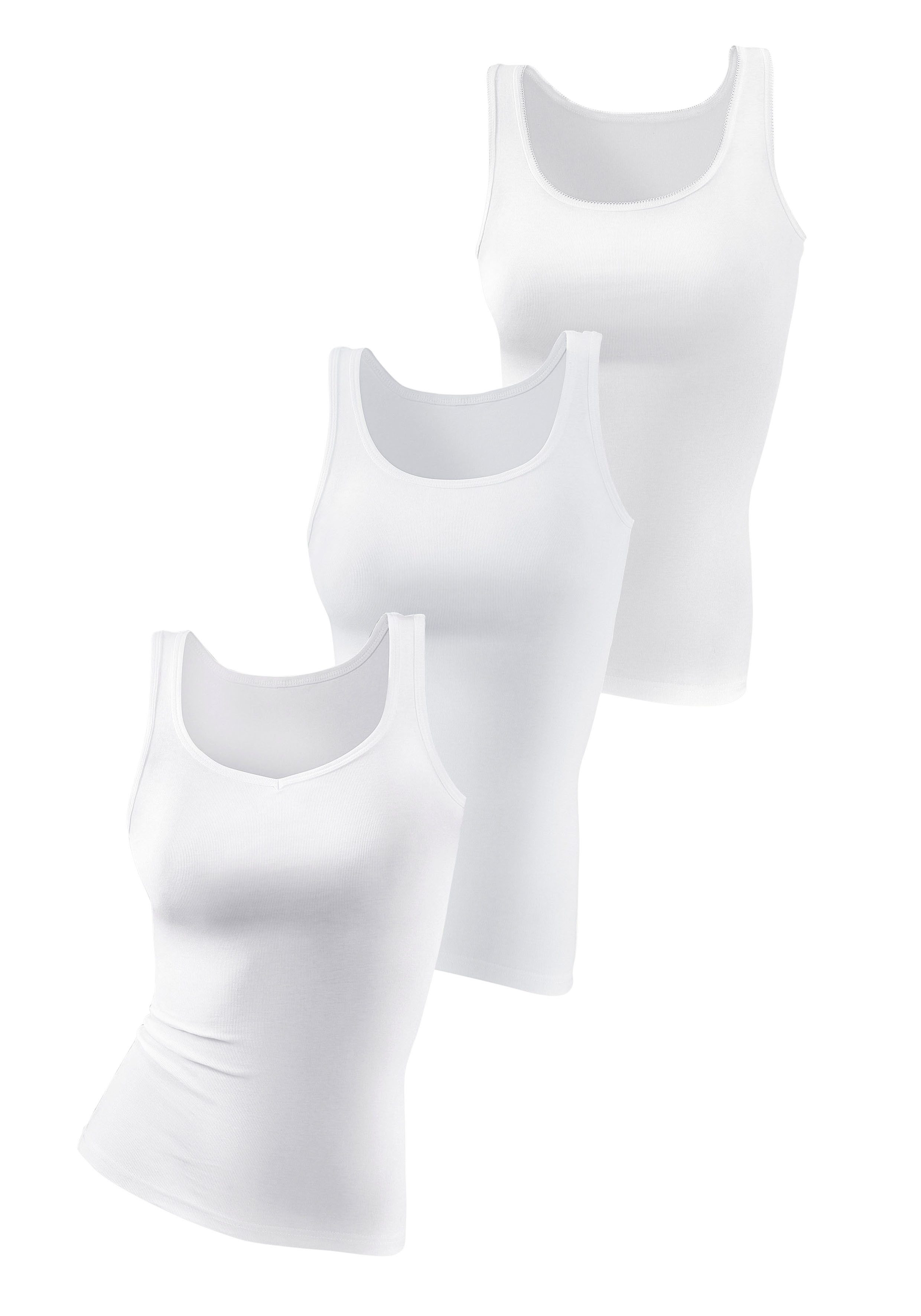 Petite fleur Hemd van pure katoen, tanktop, onderhemd (Set van 3)