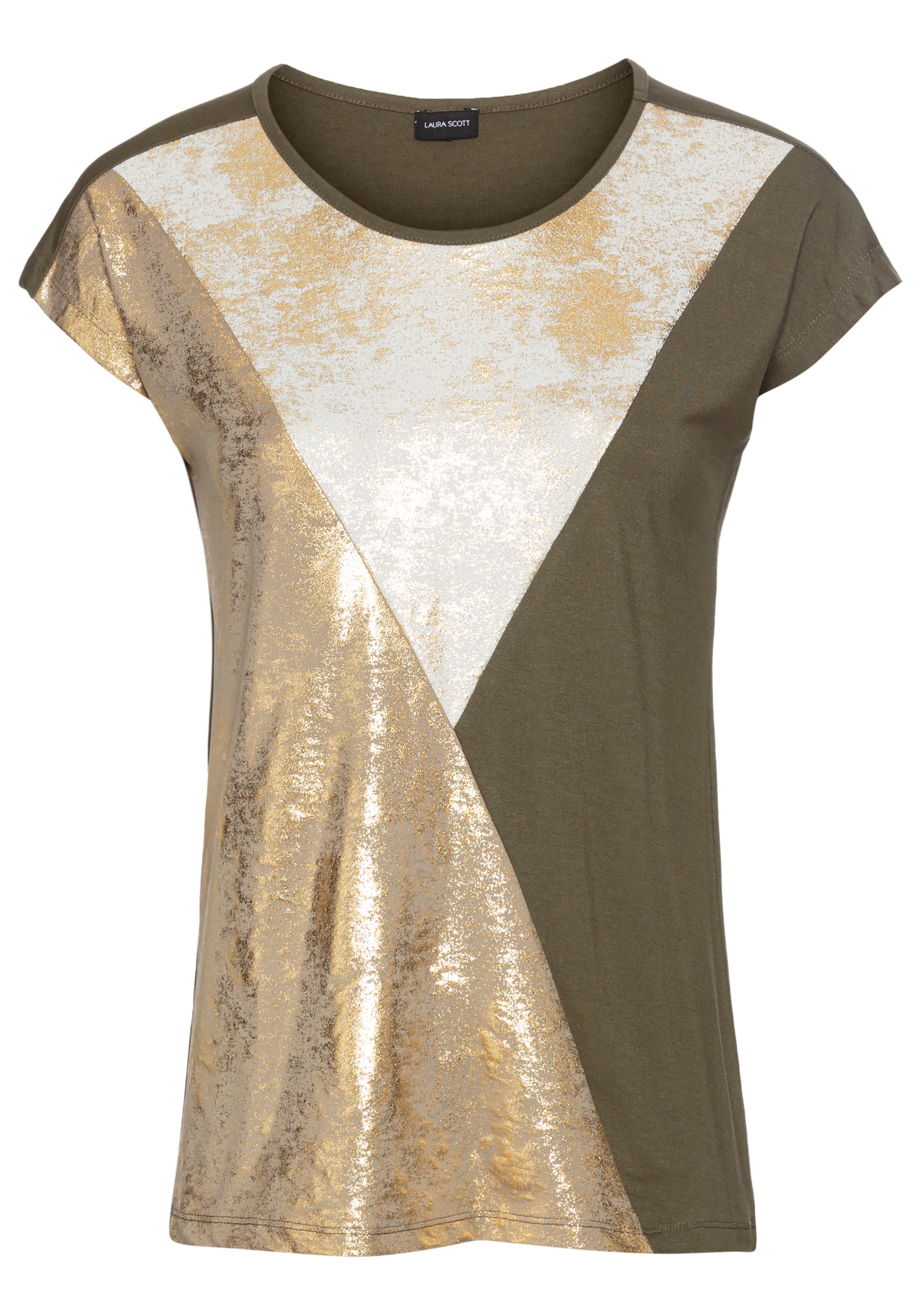 Laura Scott T-shirt Korte mouwen, figuurvolgende pasvorm, effen, ronde hals