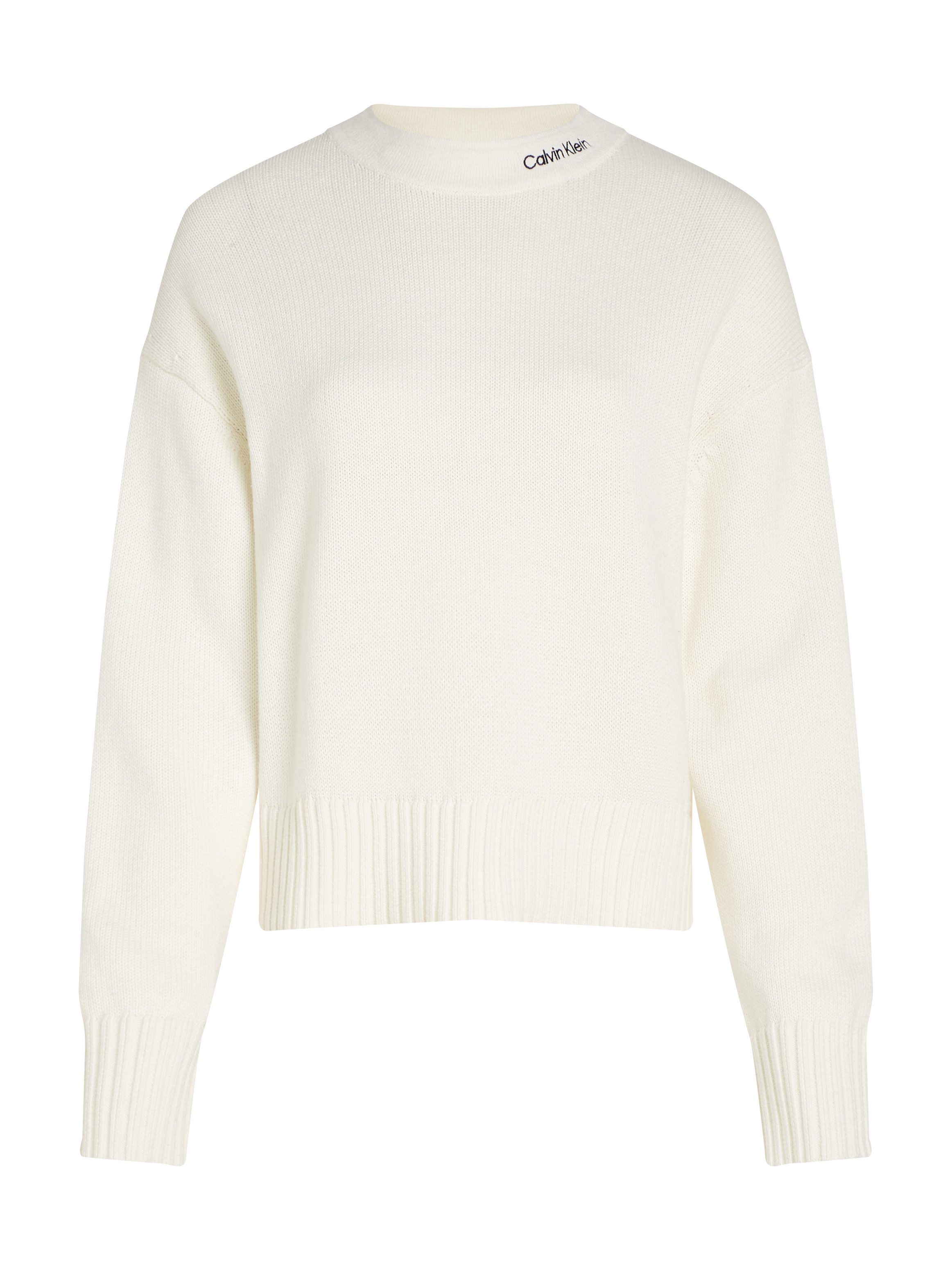 Calvin Klein Gebreide trui LOGO EMBRO SWEATER met geborduurd logo