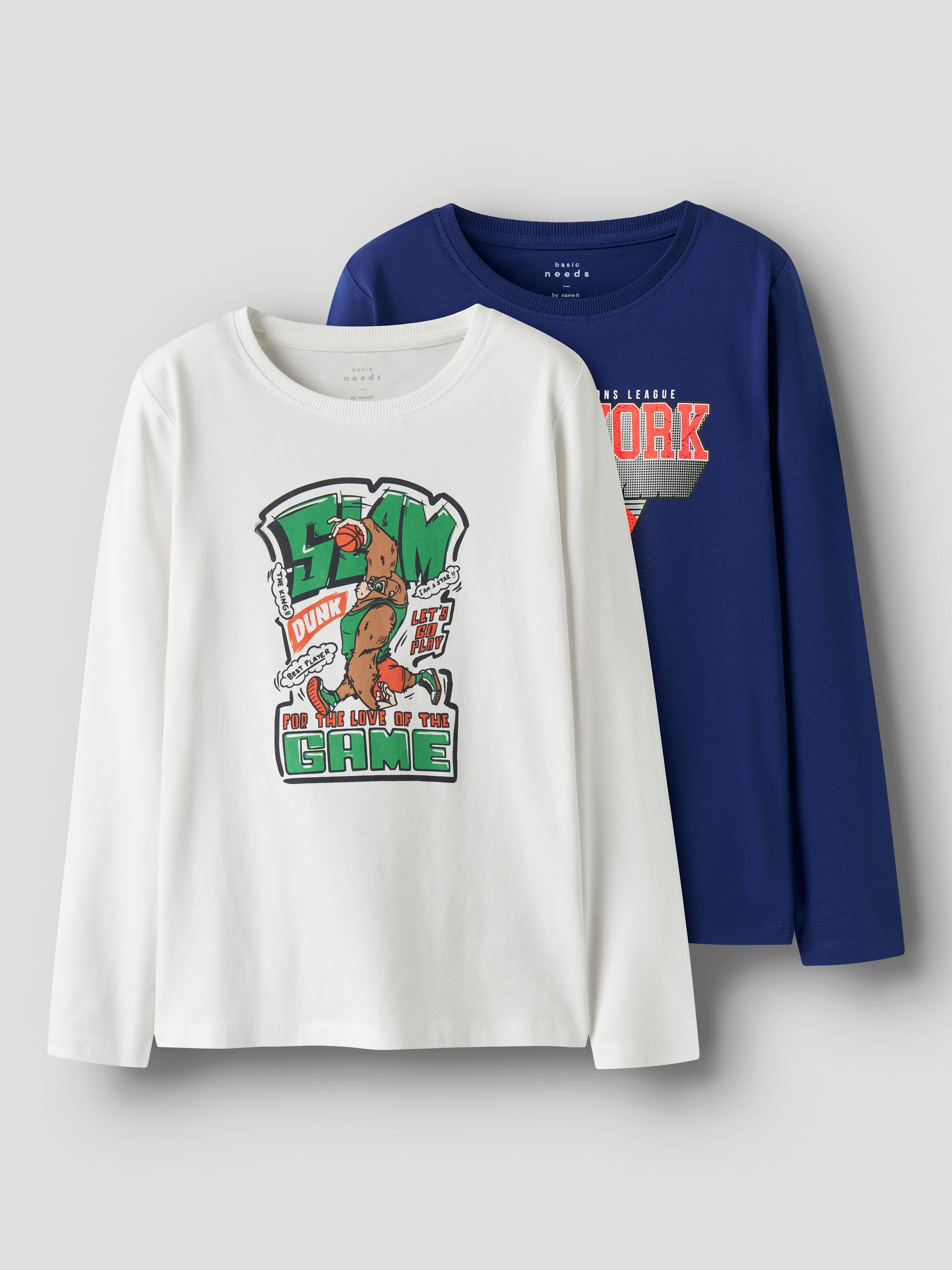 Name It Shirt met lange mouwen NKMVUX 2P LS TOP (Set van 2)