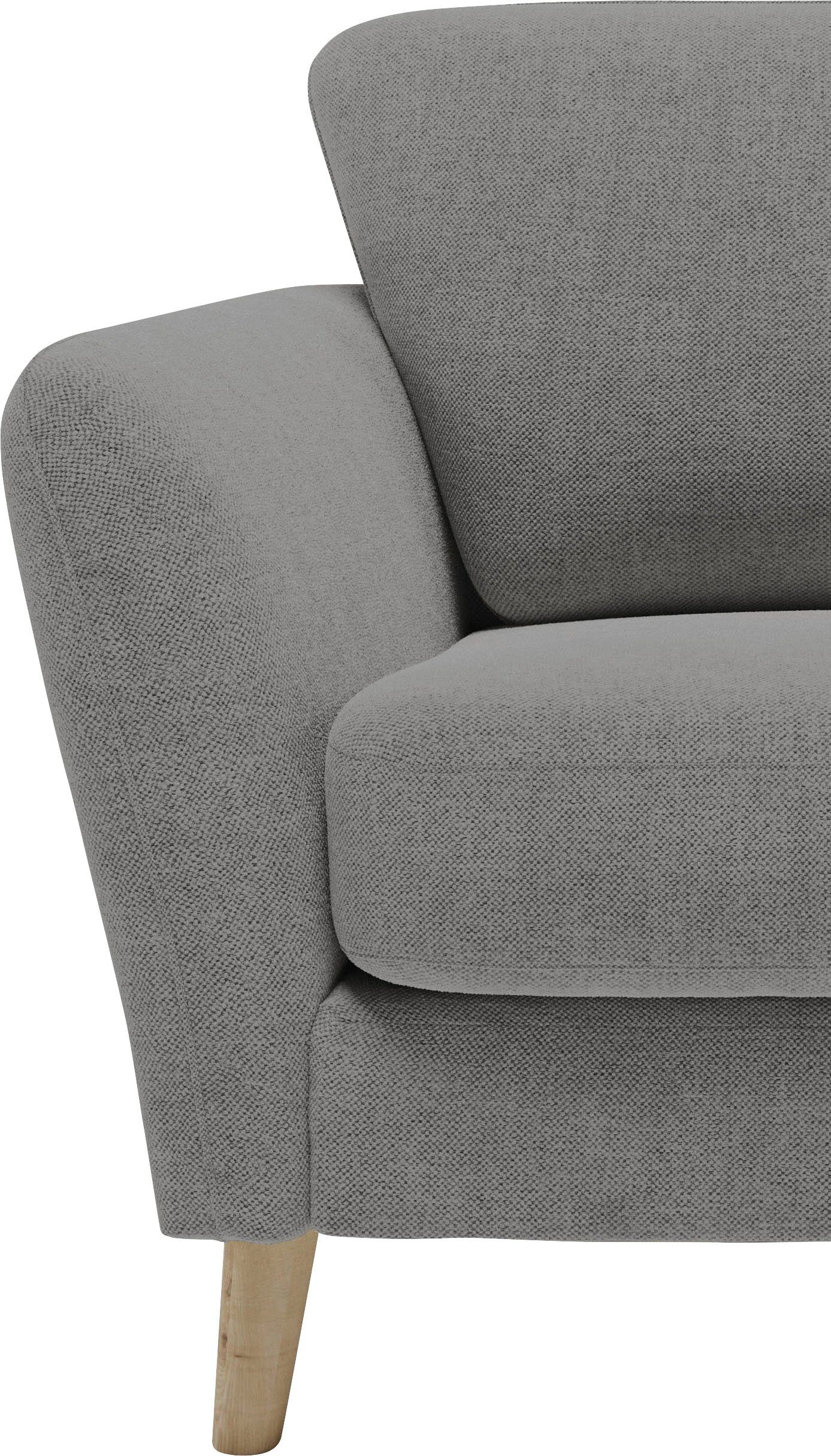 Home affaire Fauteuil Marseille Massief houten poten eiken, landhuisstijl, golfvering