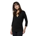 creation l premium wikkelshirt lyocell-shirt (1-delig) zwart