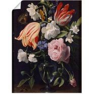 artland artprint vaas met bloemen. 1637 in vele afmetingen  productsoorten -artprint op linnen, poster, muursticker - wandfolie ook geschikt voor de badkamer (1 stuk) bruin