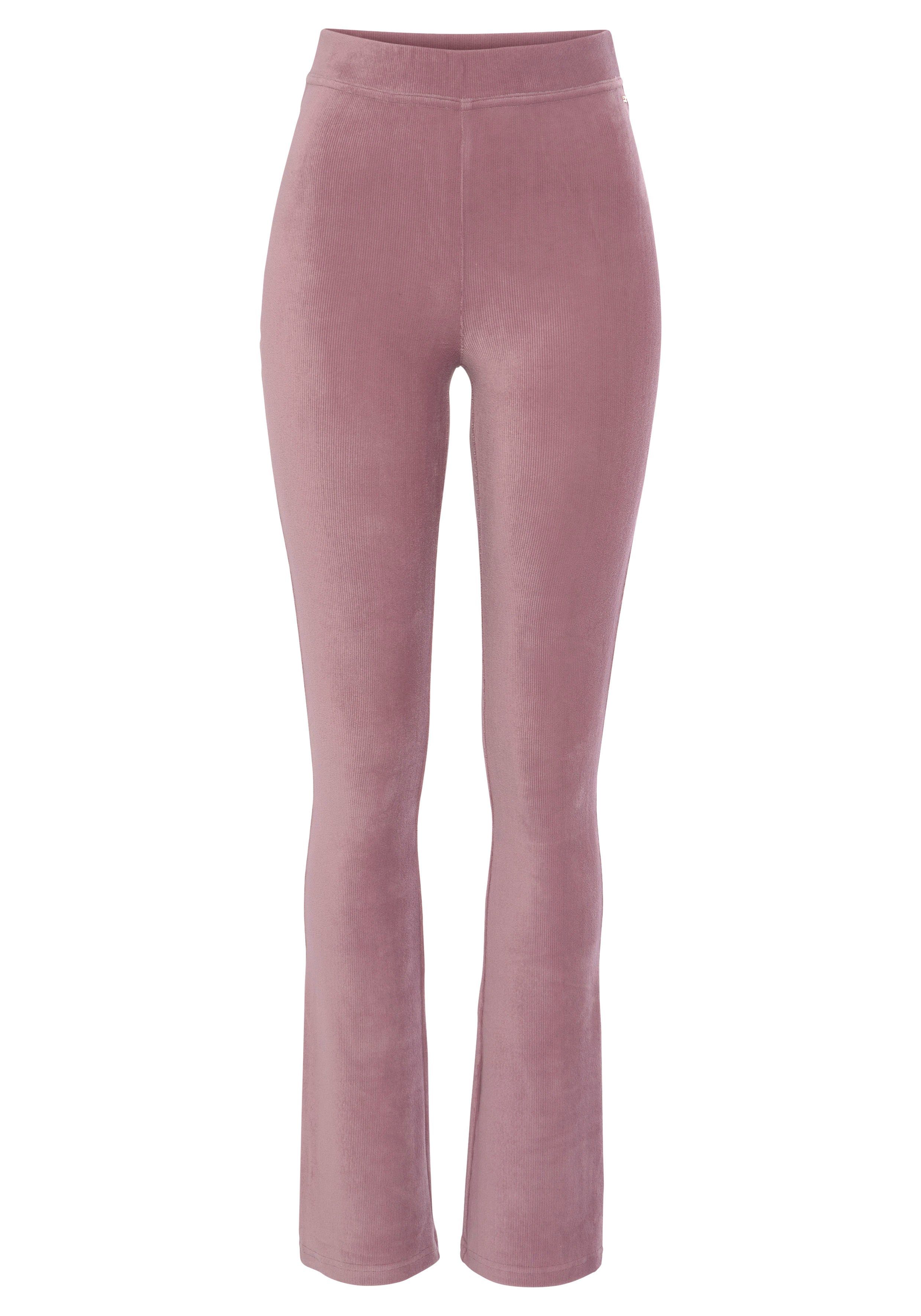 Lascana Jazzpants uit zacht materiaal in cordlook, loungewear
