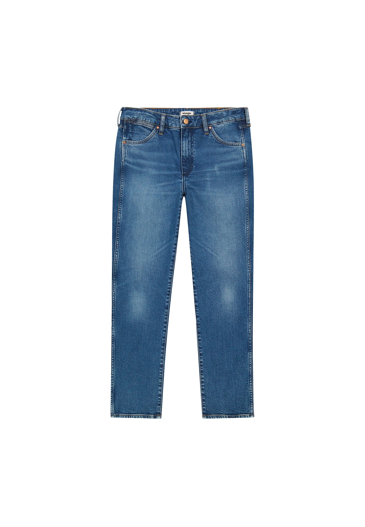 Wrangler 5-pocket jeans met contrastkleurige naden