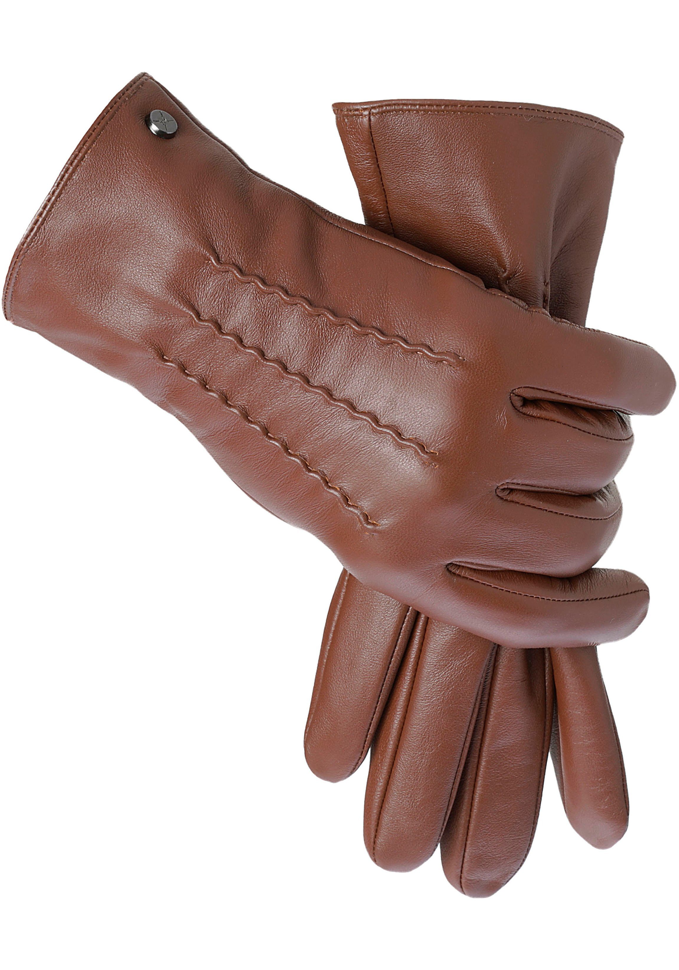 PEARLWOOD Leren handschoenen Gates , zachte binnenvoering van fleece