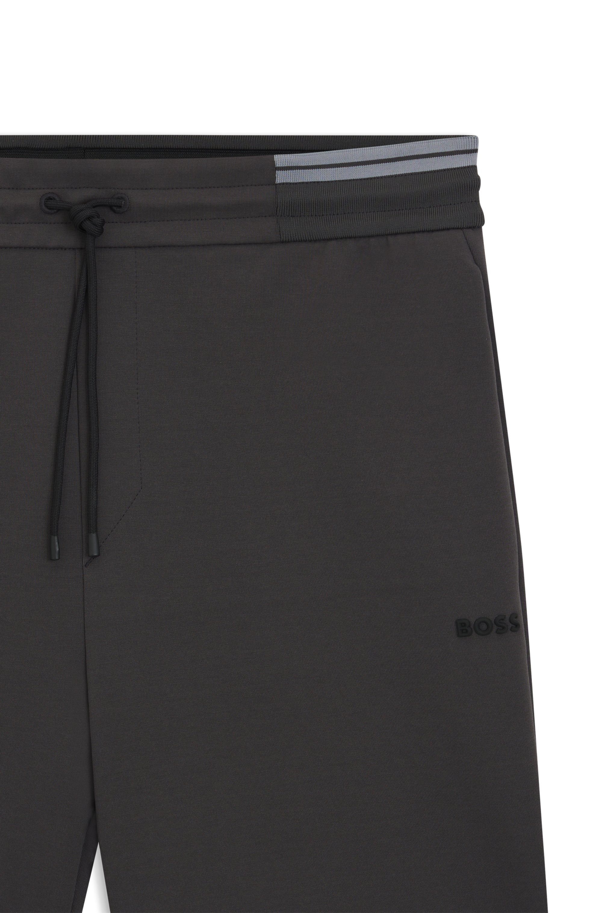 BOSS GREEN Sweatshort Shorts Zone met gestreepte details