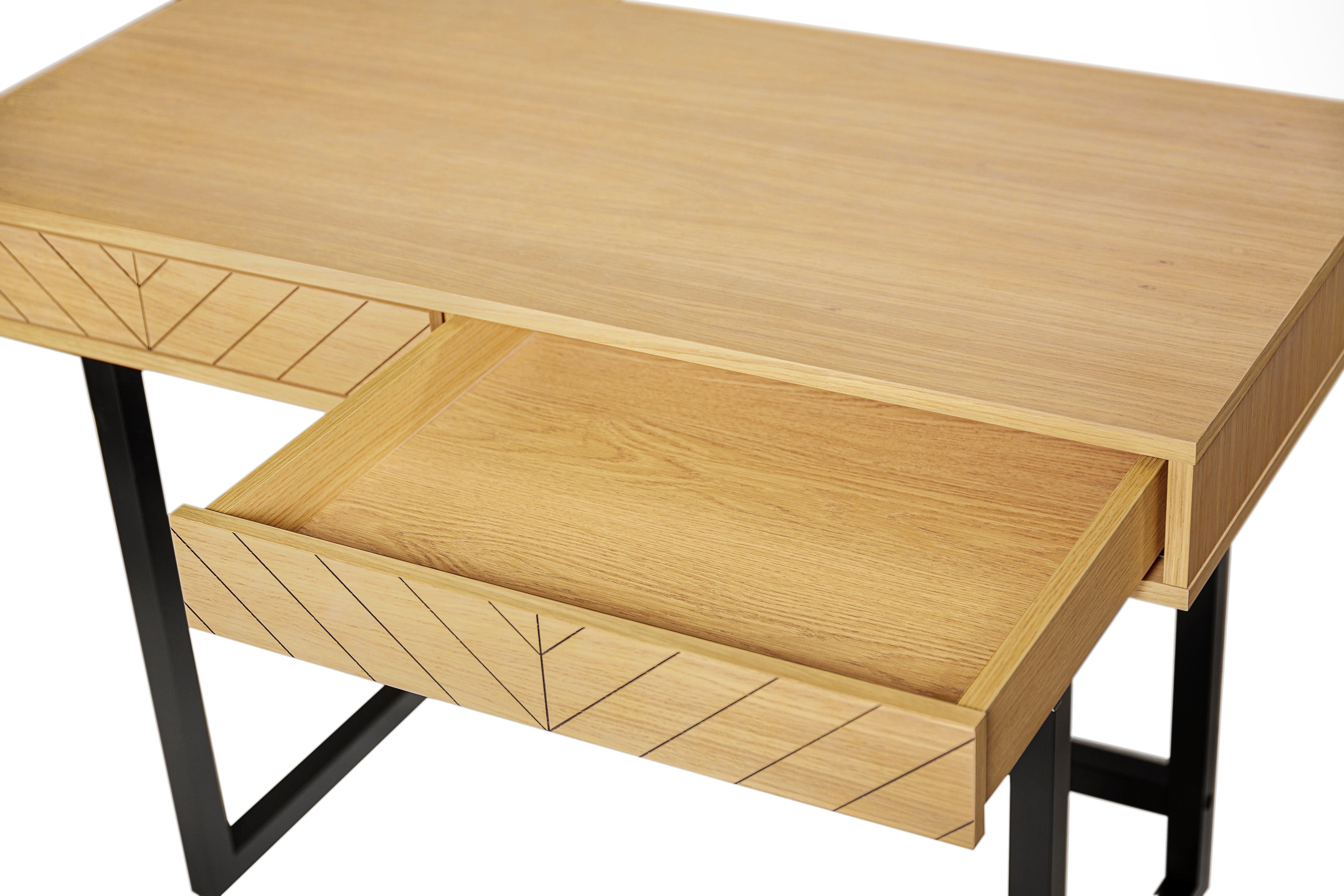 Woodman Bureau Camden scandinavisch design, praktisch uittrekbaar met push-to-openfunctie