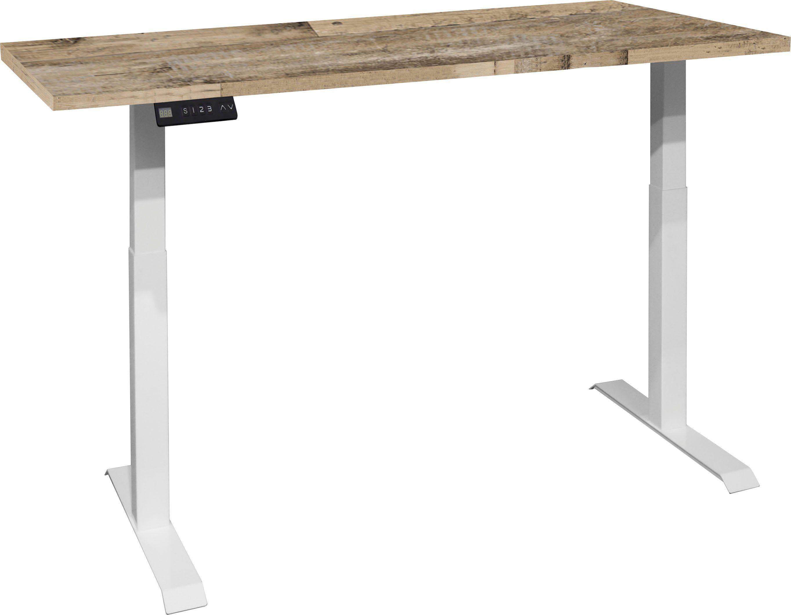Mäusbacher Bureau Big System Office Breedte 160 cm, elektrisch in hoogte verstelbaar bureaus beige