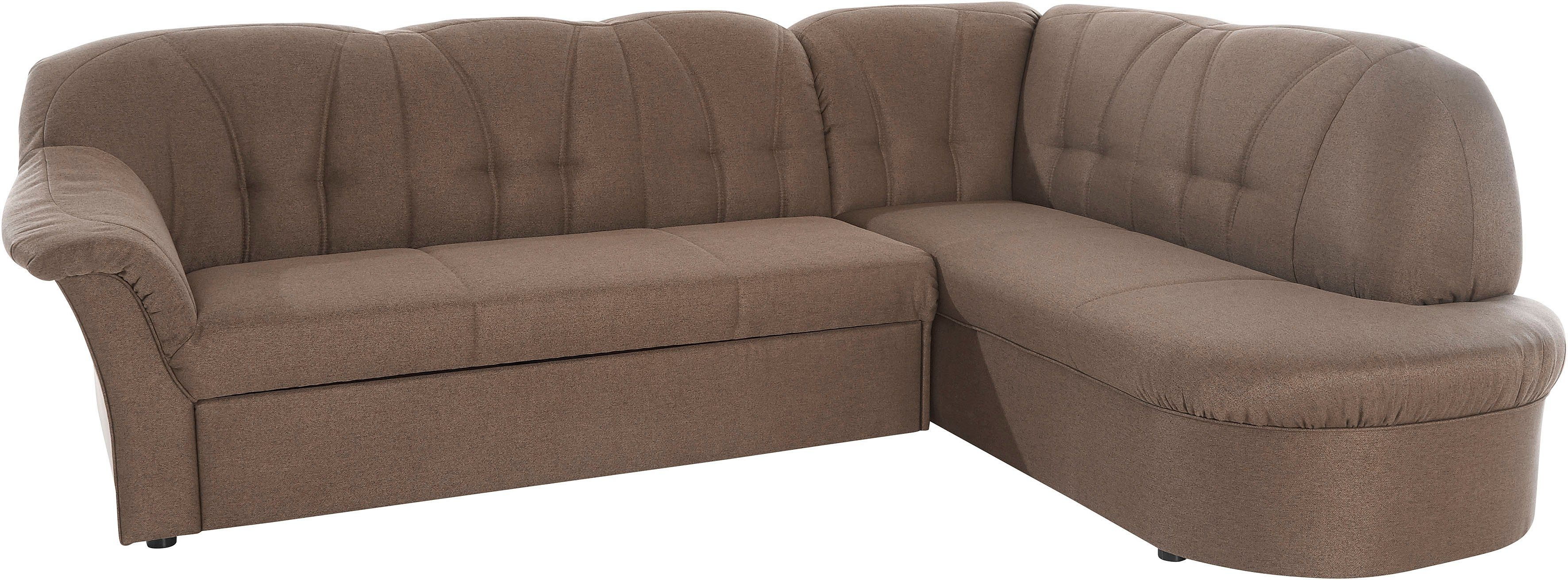 DOMO collection Hoekbank Pegnitz, elegante rugsteppingen, tijdloze vormtaal, L-vorm