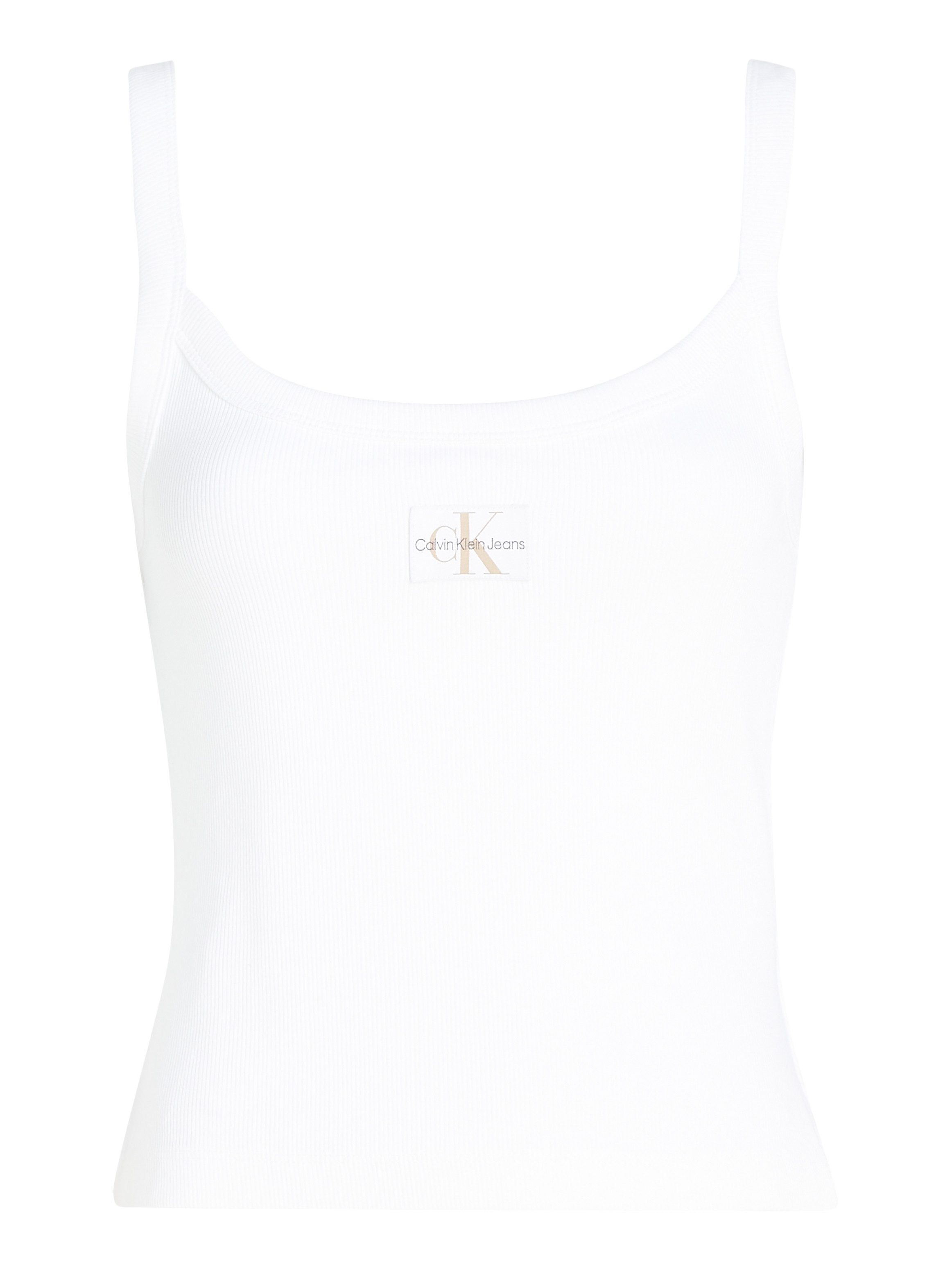 Calvin Klein Top met spaghettibandjes WOVEN LABEL RIB TANK