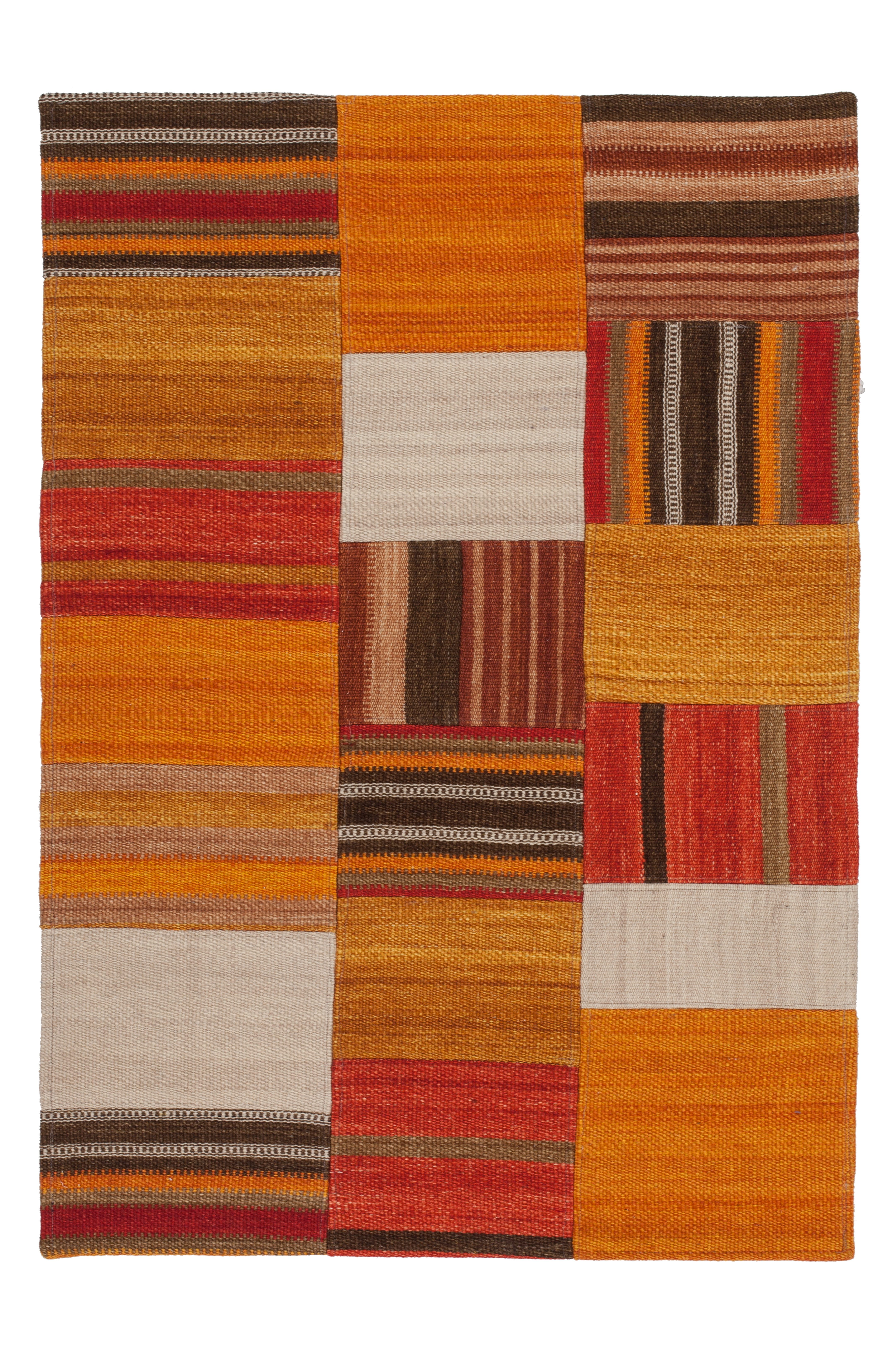 Kayoom Vloerkleed Radical 210 Handgeweven jacquard-kilim, hoogwaardige materiaalcombinatie