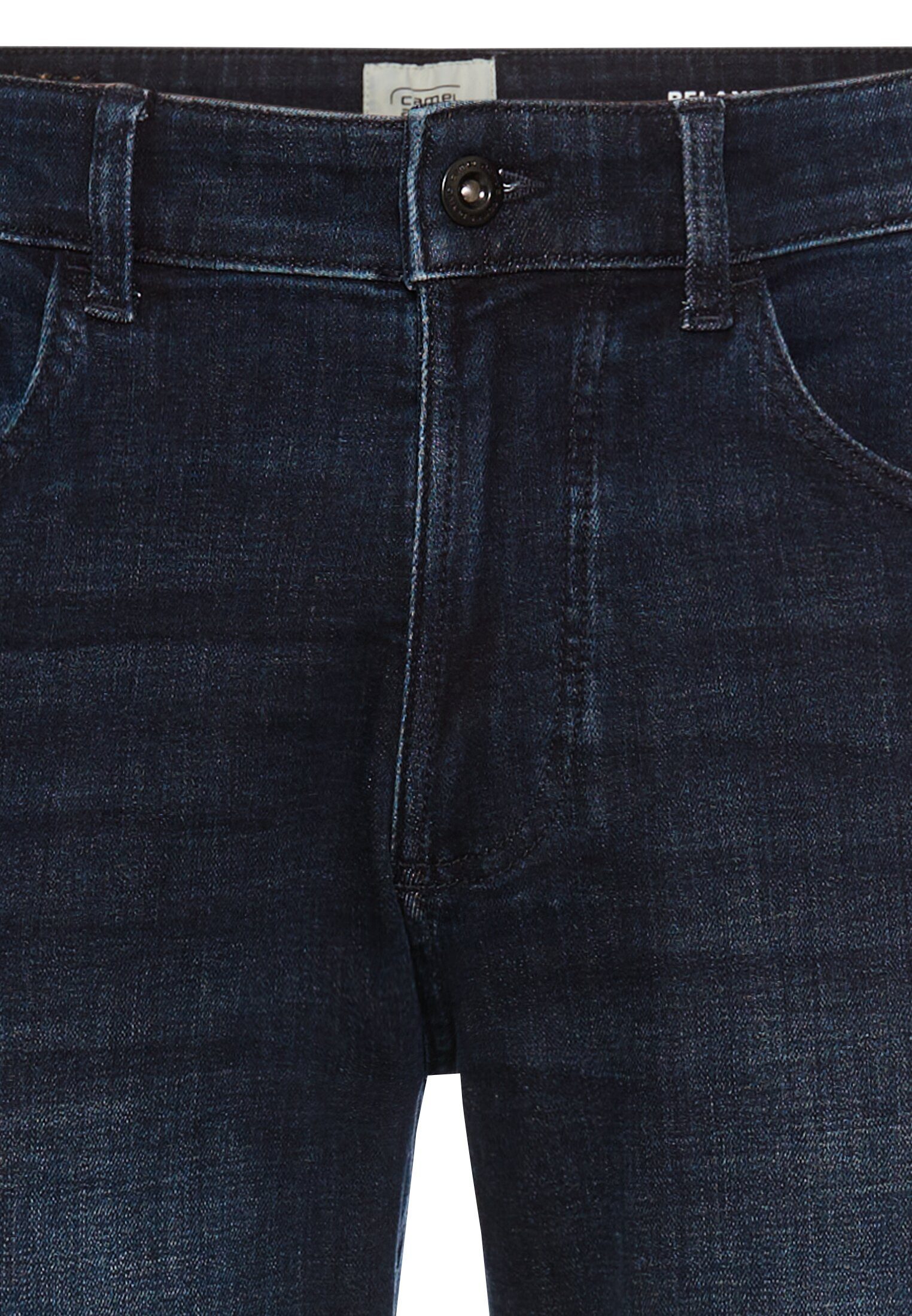 camel active Regular fit jeans met leren badge