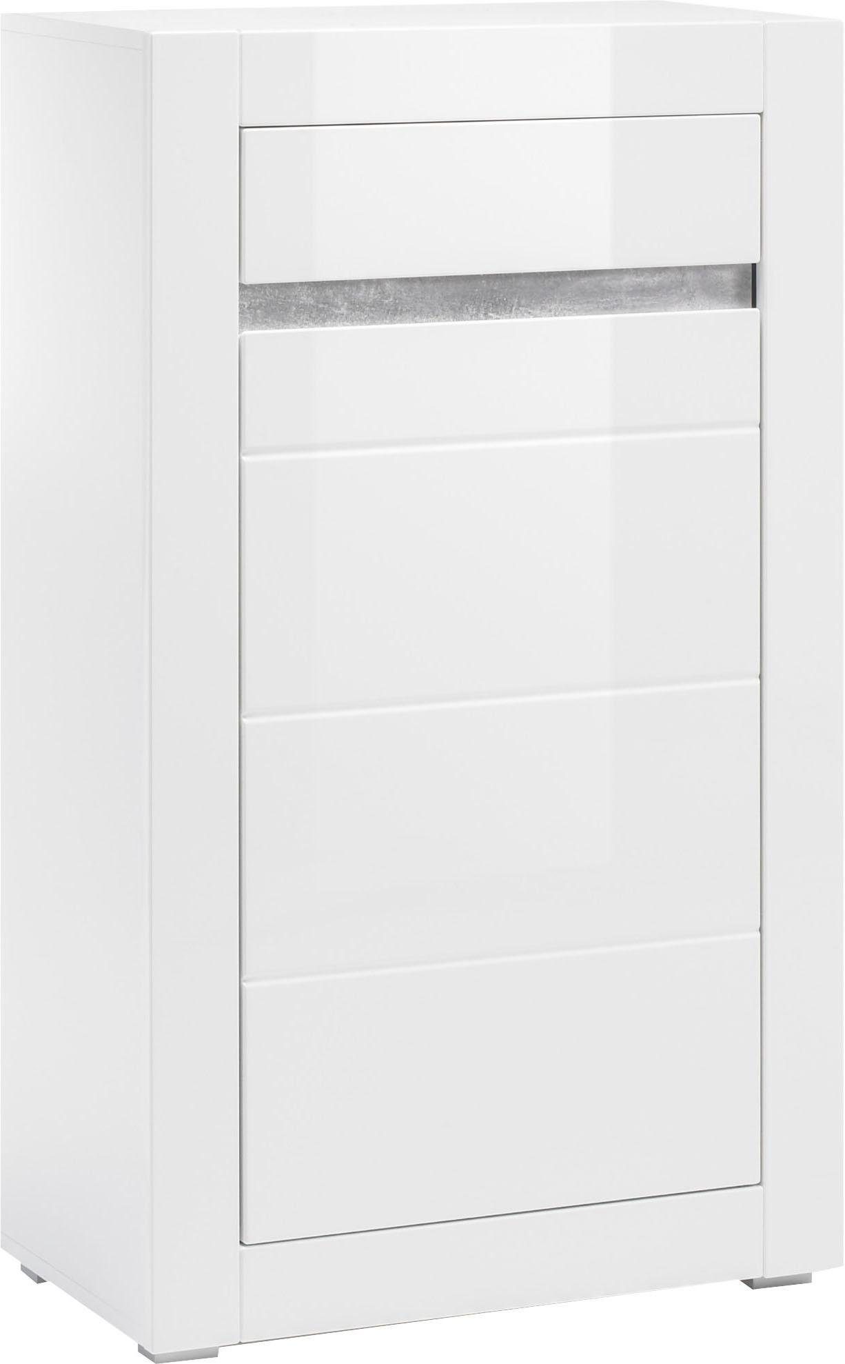 INOSIGN Kast Carat Breedte 66 cm, front in wit en betonlook inbegrepen