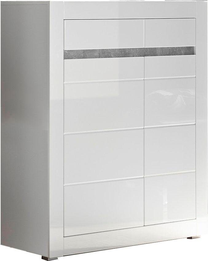 INOSIGN Wandmeubel Carat wordt geleverd met twee latten, 1 x grijs, 1 x wit (set, 4-delig)