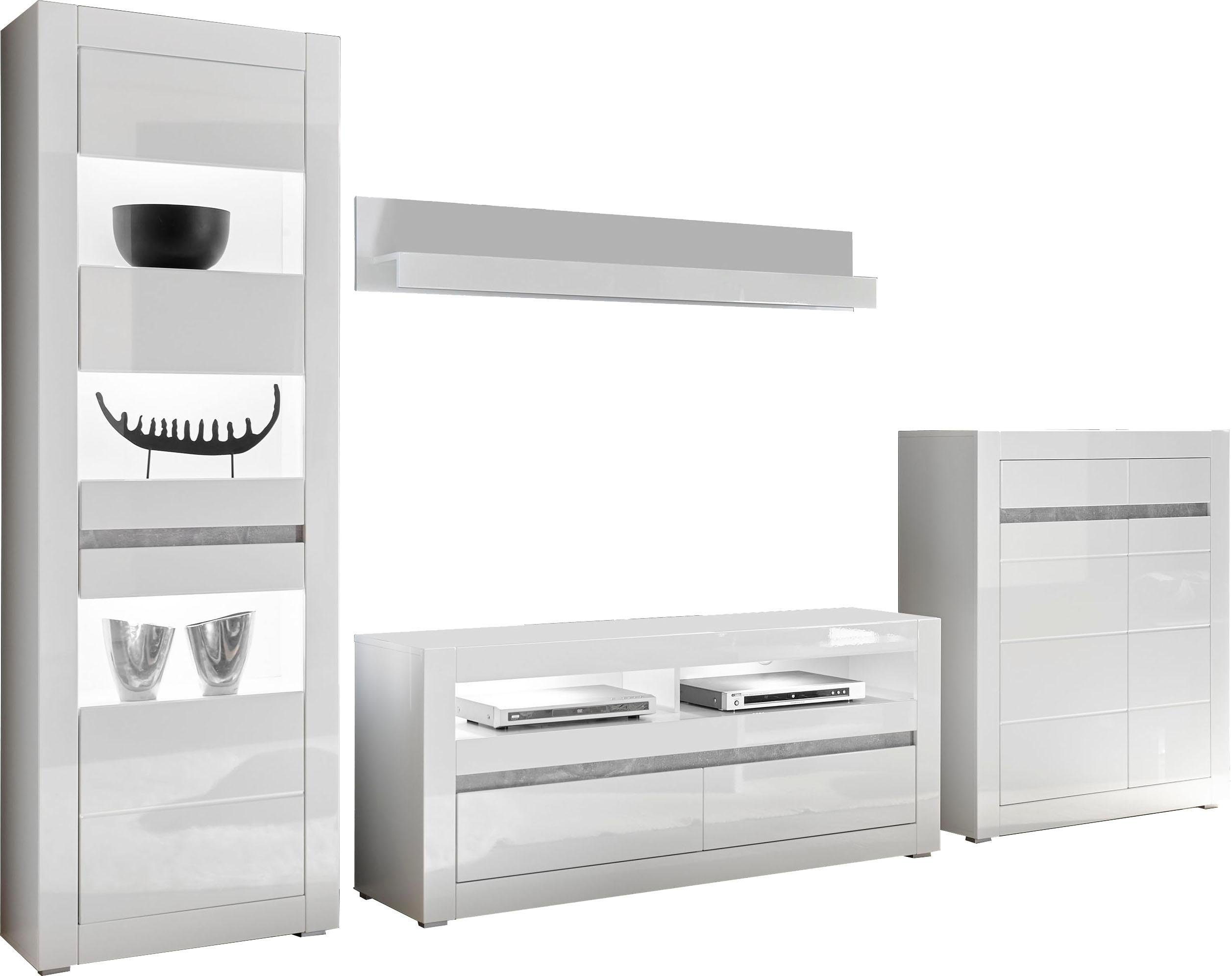 INOSIGN Wandmeubel Carat wordt geleverd met twee latten, 1 x grijs, 1 x wit (set, 4-delig)