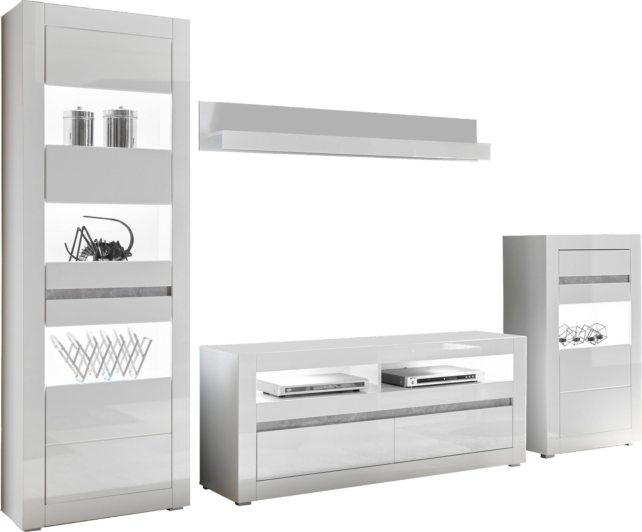 INOSIGN Wandmeubel Carat wordt geleverd met twee latten, 1 x grijs, 1 x wit (set, 4-delig)