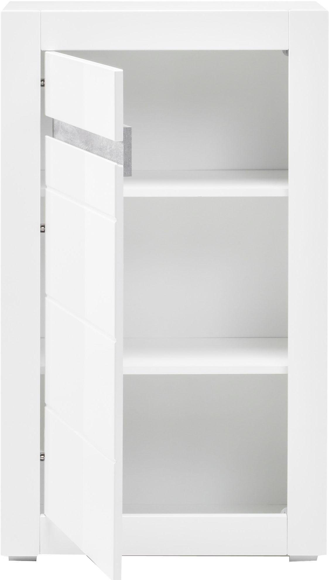 INOSIGN Kast Carat Breedte 66 cm, front in wit en betonlook inbegrepen