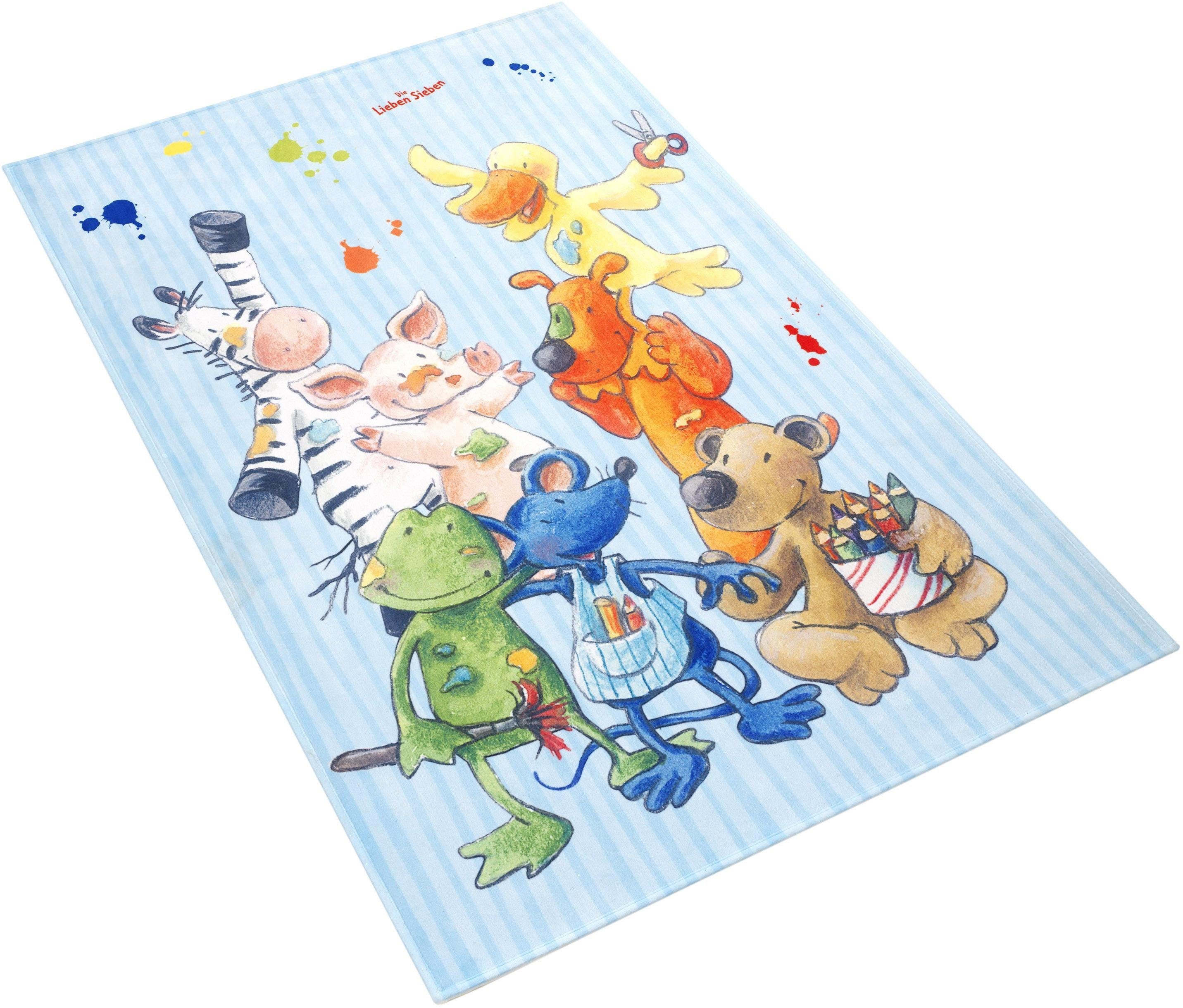 Die Lieben Sieben Kindervloerkleed LS-211 Stof print, zachte microvezel, kinderkamer