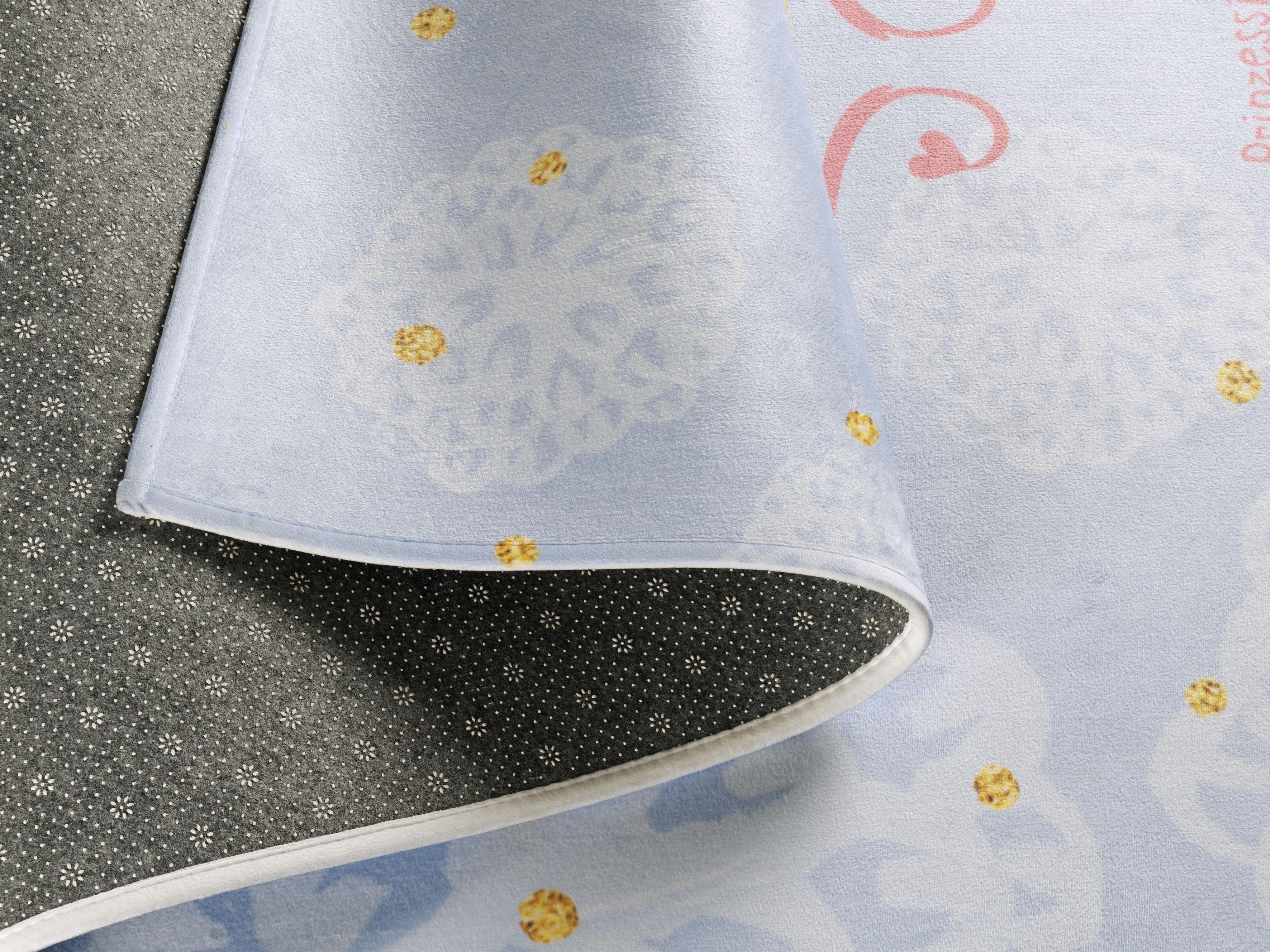 Prinzessin Lillifee Kindervloerkleed LI-114 gedessineerde stof, motief kroon, zachte microvezel, kinderkamer