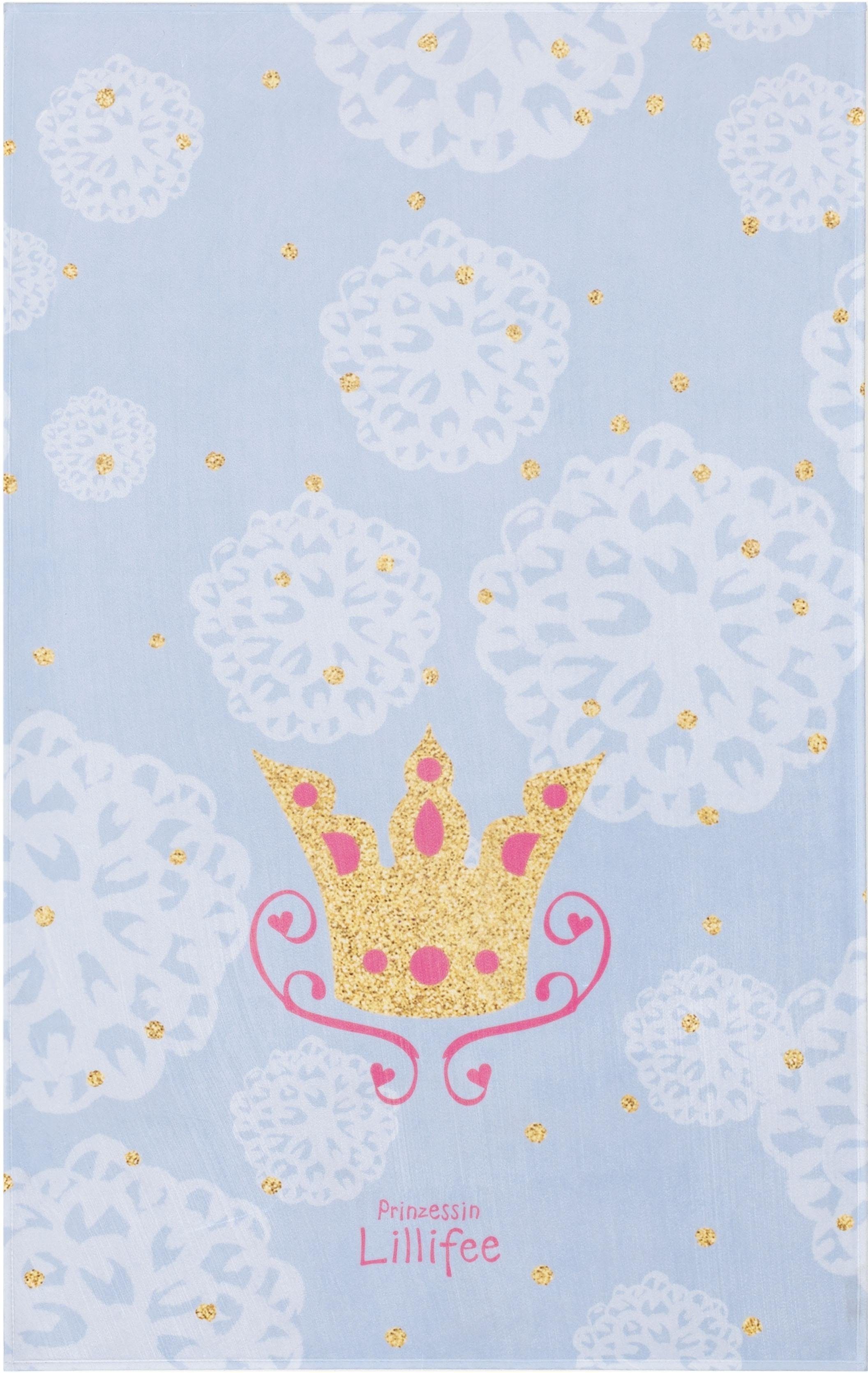 Prinzessin Lillifee Kindervloerkleed LI-114 gedessineerde stof, motief kroon, zachte microvezel, kinderkamer