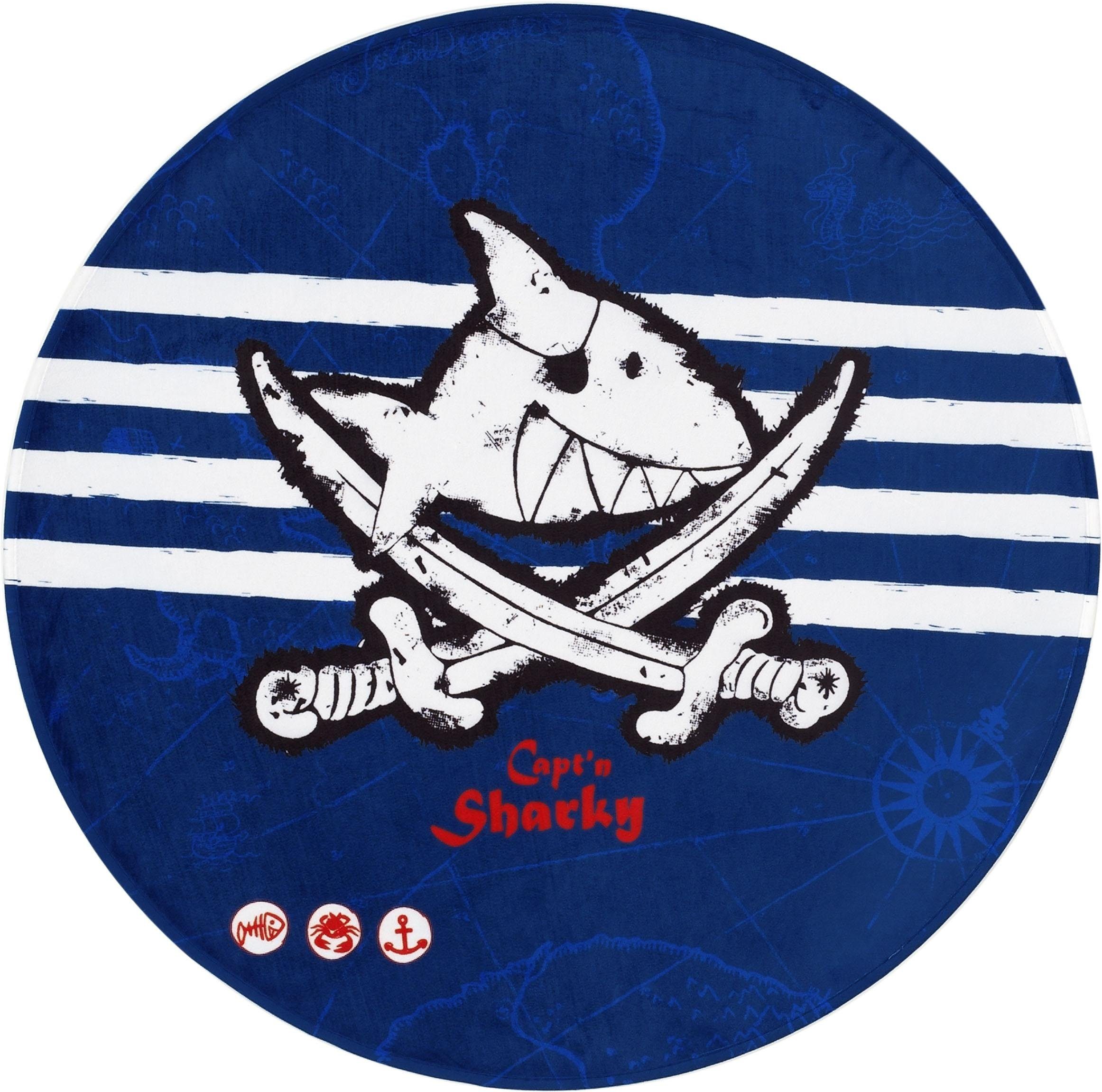 Capt`n Sharky Kindervloerkleed SH-313 gedessineerde stof, zachte microvezel, kinderkamer