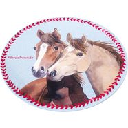 pferdefreunde vloerkleed voor de kinderkamer pf-513 motief paarden, stof print, zachte microvezel, kinderkamer bruin