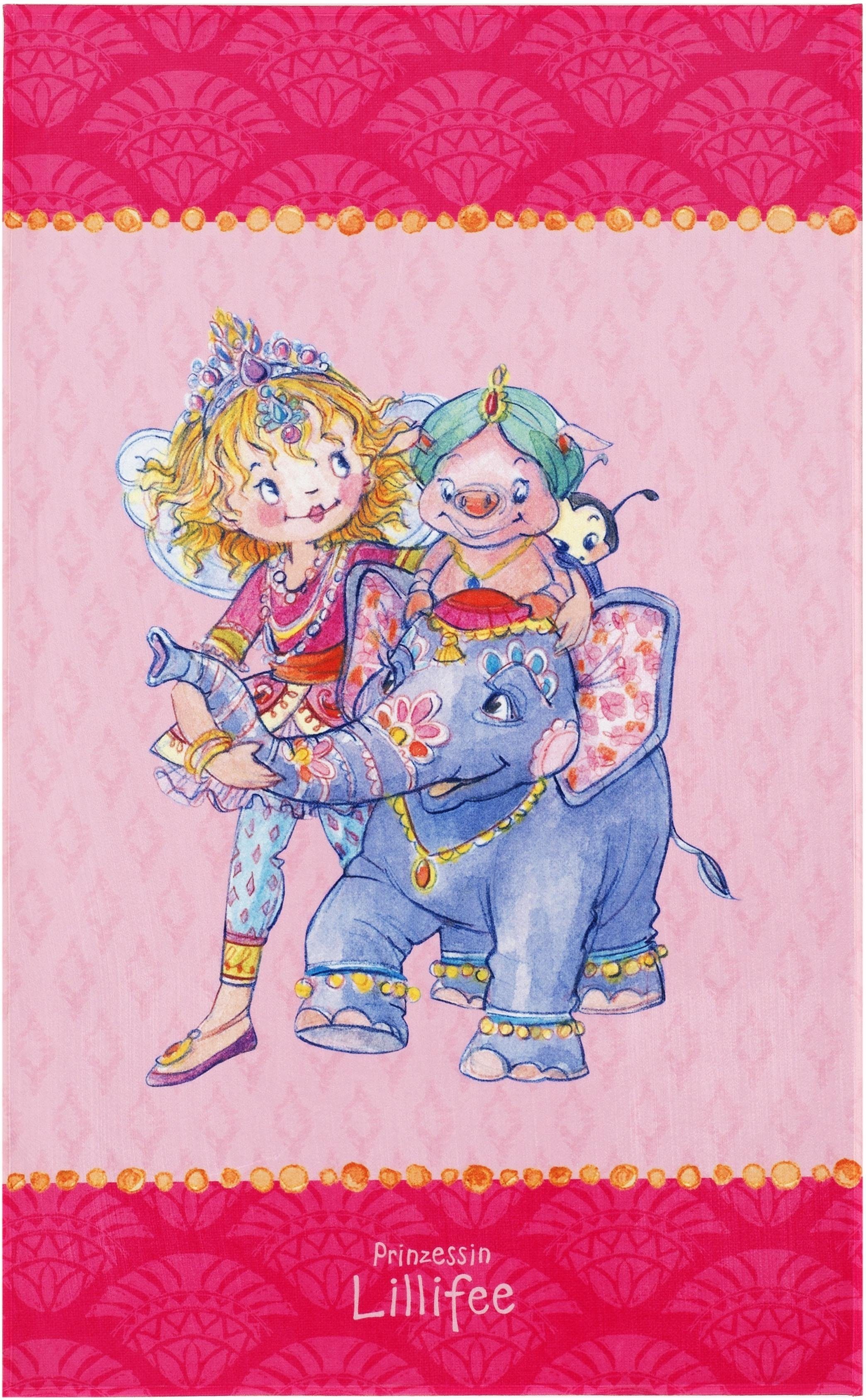 Prinzessin Lillifee Kindervloerkleed LI-111 gedessineerde stof, motief olifant & pupsi, zachte microvezel