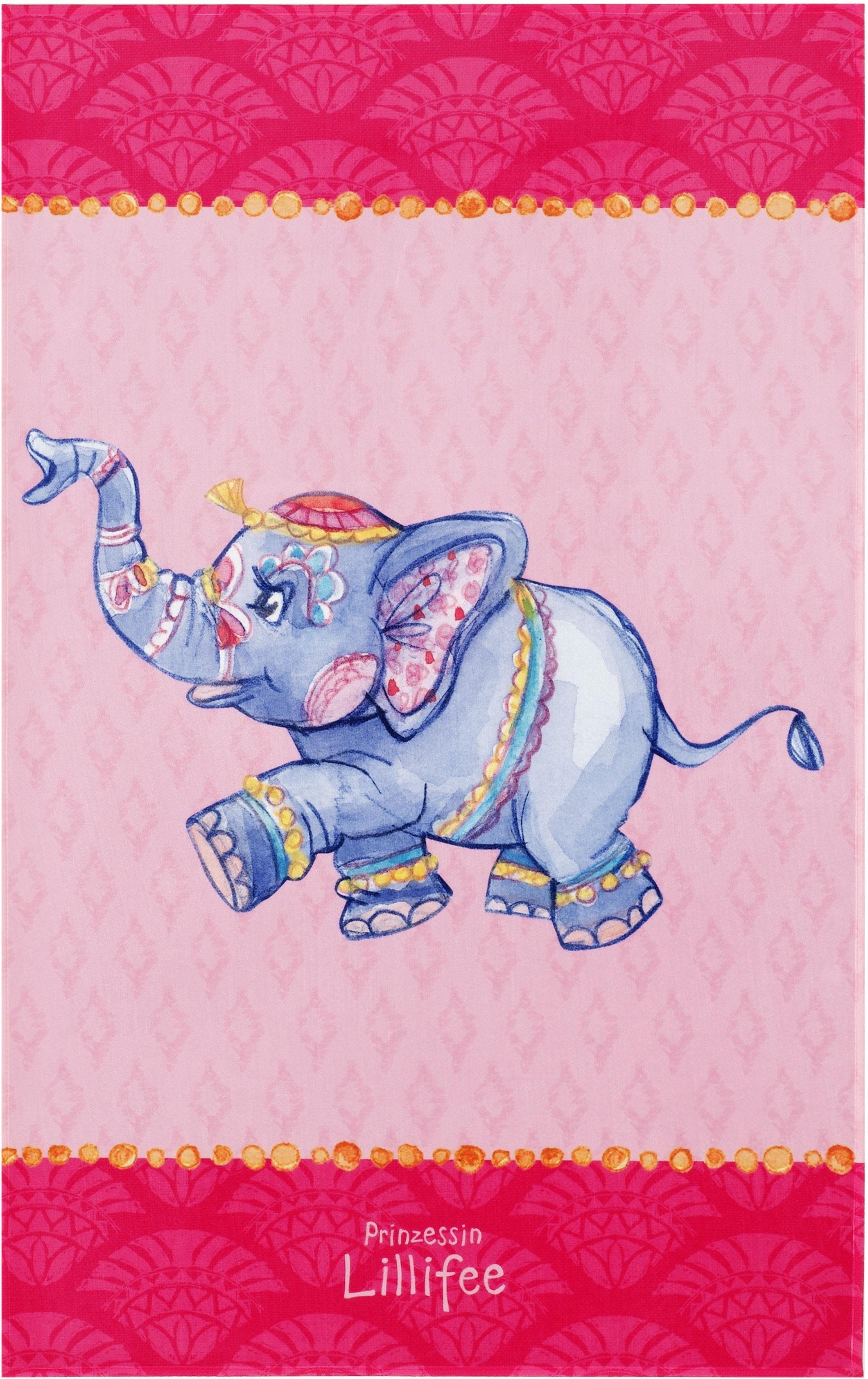 Prinzessin Lillifee Kindervloerkleed LI-112 gedessineerde stof, motief olifant, zachte microvezel, kinderkamer