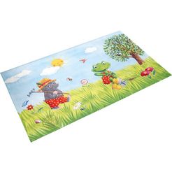 spiegelburg garden vloerkleed voor de kinderkamer ga-610 stof print, zachte microvezel, kinderkamer multicolor