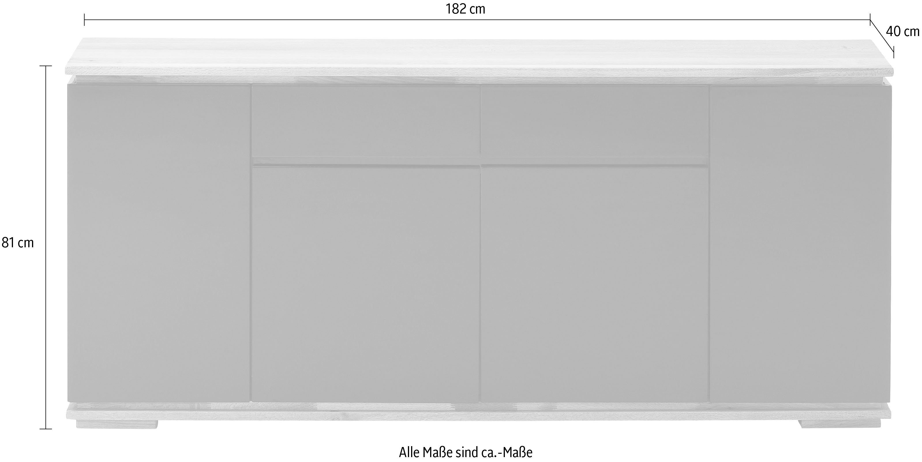 MCA furniture Dressoir Chiaro Breedte ca. 182 cm