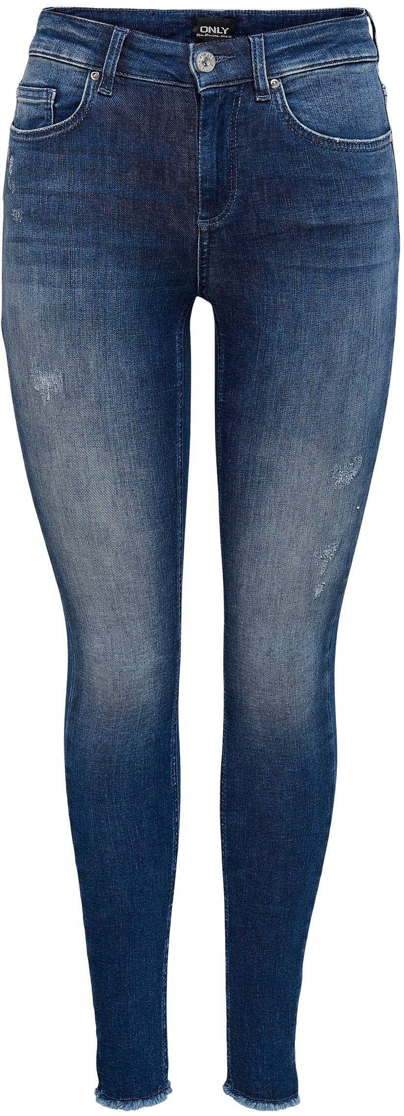 Only Skinny fit jeans ONLBLUSH LIFE MID SK ANK RAW