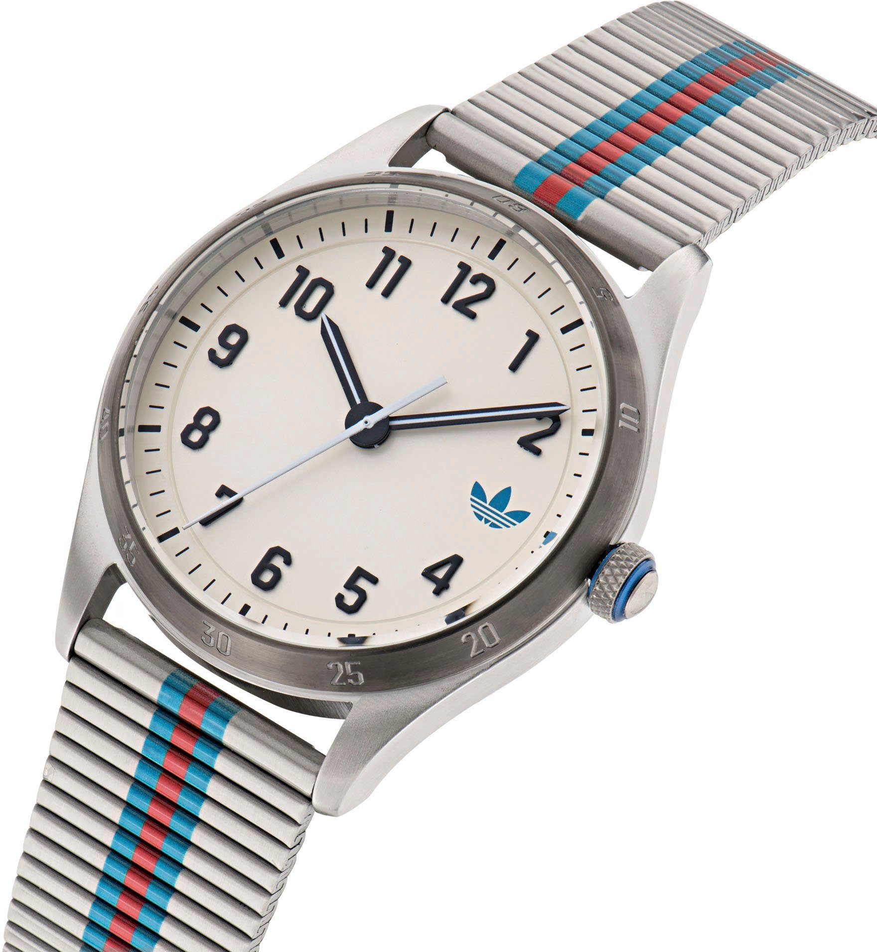 adidas Originals Kwartshorloge CODE FOUR Polshorloge, dames, herenhorloge, unisex, analoog, roestvrijstalen band