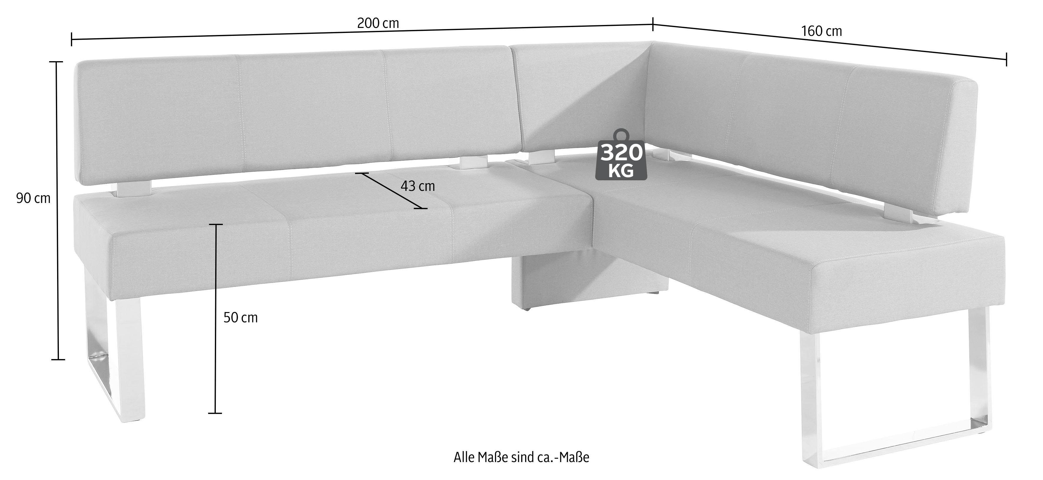 Home affaire Hoekbank RAB in 2 breedten (180 of 200 cm), bekleding in verschillende kwaliteiten