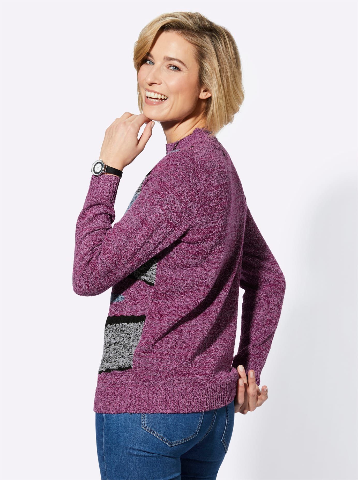 Classic Basics Trui met staande kraag Trui