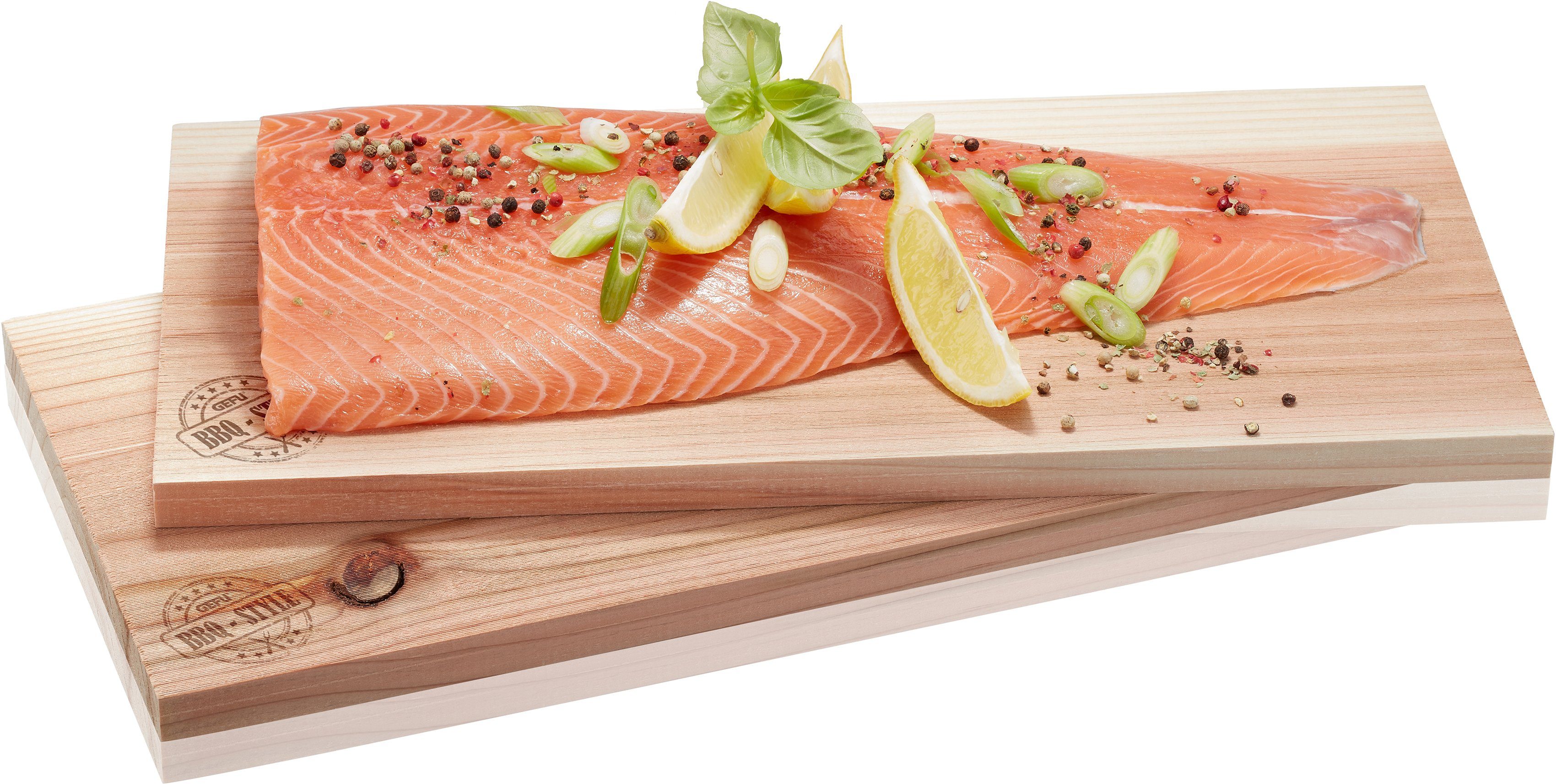 GEFU Aromaplank BBQ XXL meervoudig te gebruiken, 19,5 x 39,5 cm (2 stuks)