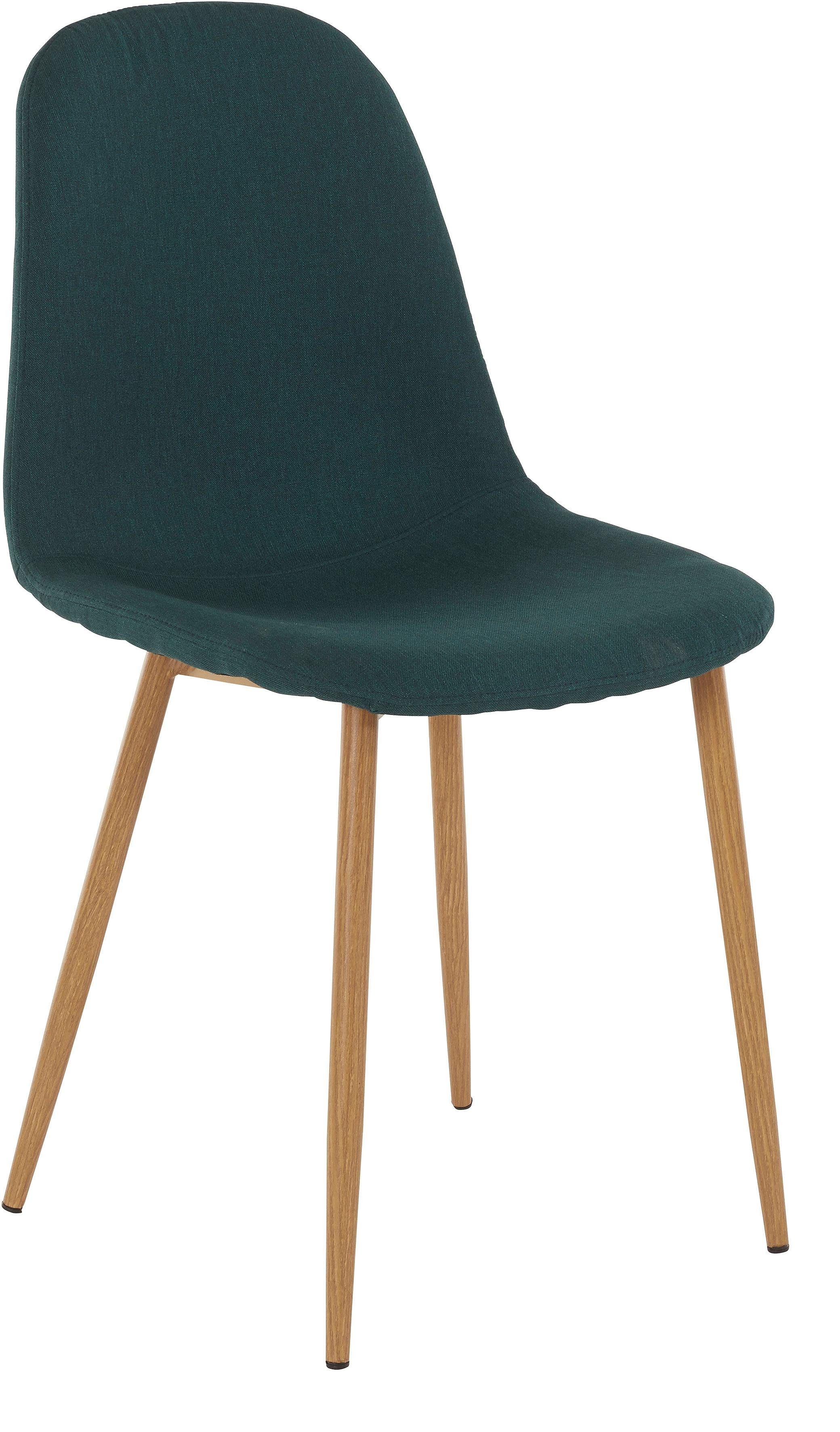 INOSIGN Eethoek MILLER Glazen tafel met 4 stoelen (weefstof) (set, 5-delig)