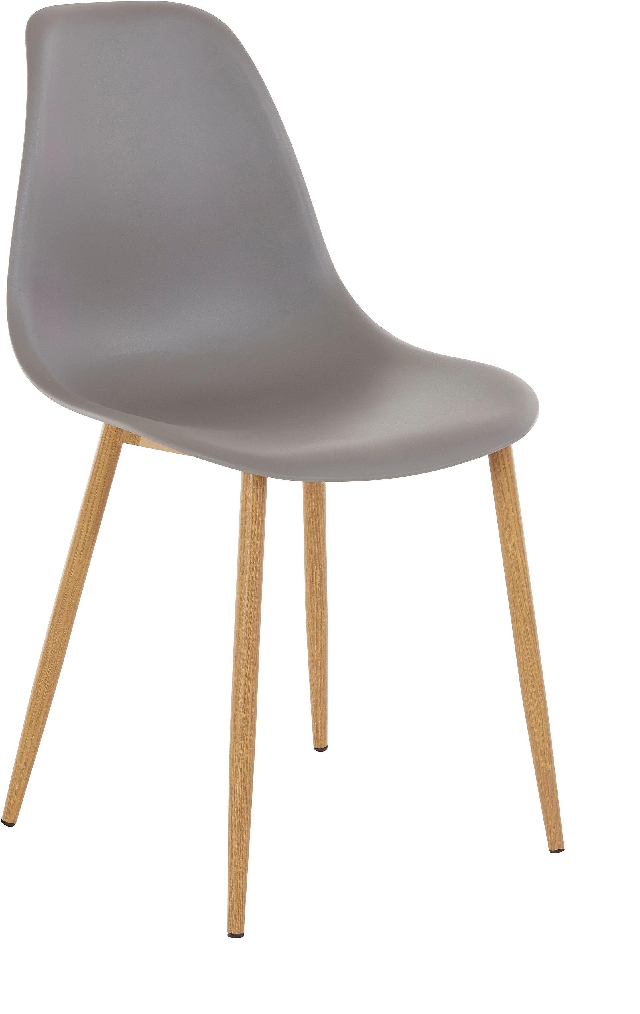 INOSIGN Eethoek MILLER Glazen tafel met 4 stoelen (kunststof kuipzitting) (set, 5-delig)