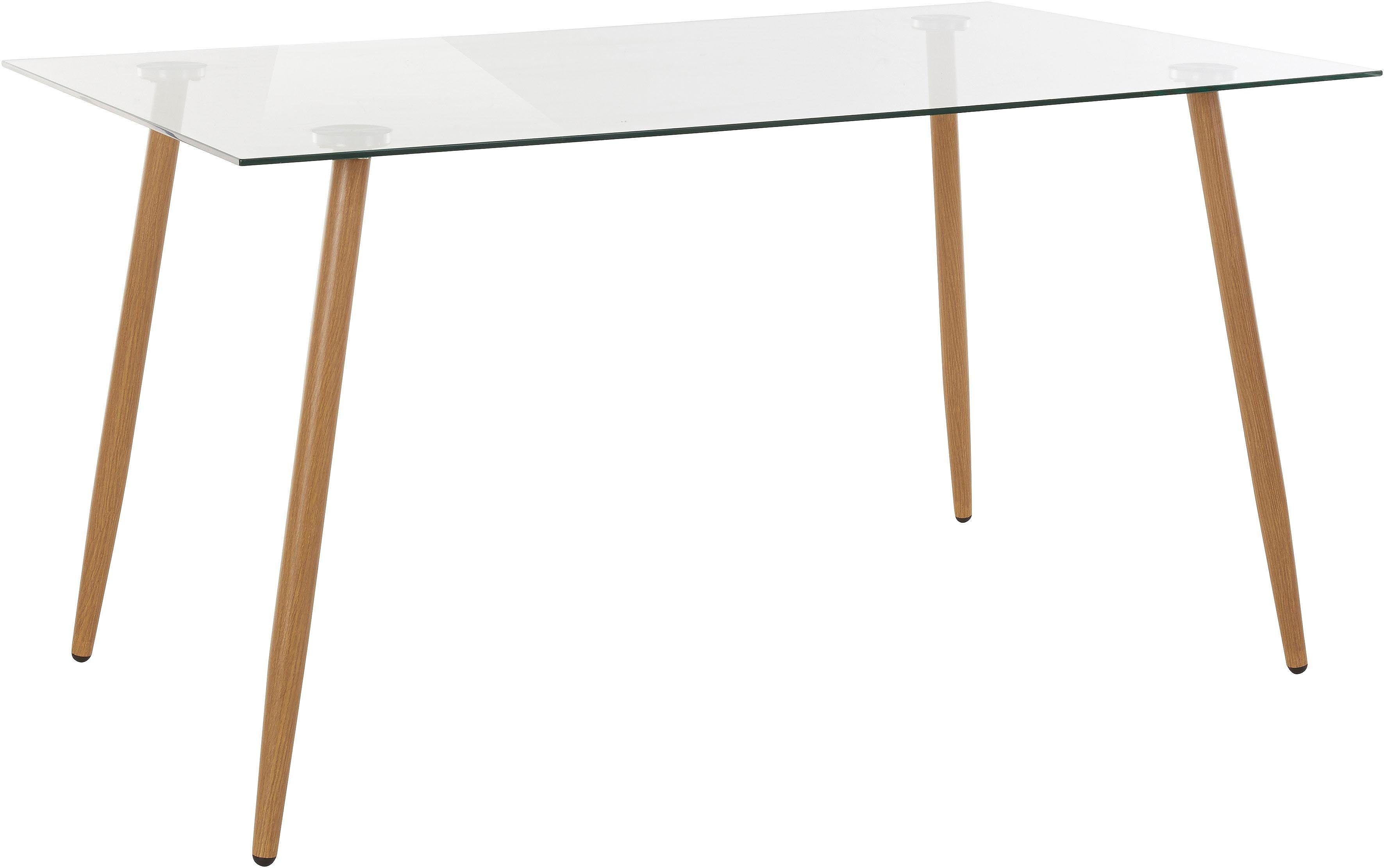INOSIGN Glazen tafel MILLER Breedte 140 cm