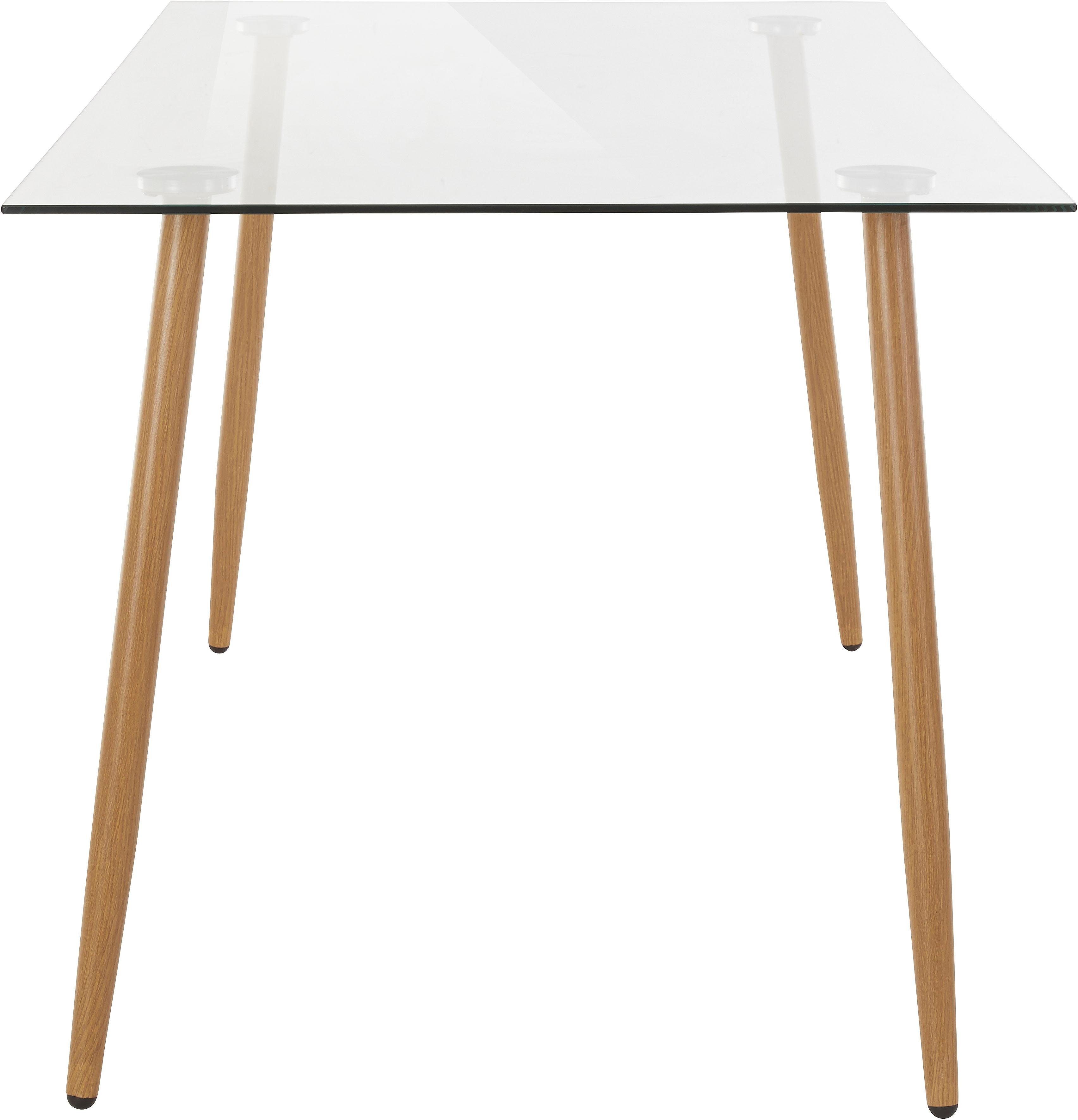 INOSIGN Glazen tafel MILLER Breedte 140 cm