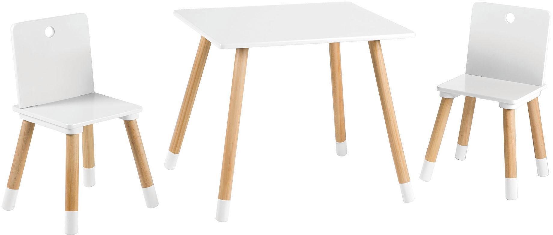 Roba® Kinderzithoek Wit/naturel (3-delig)