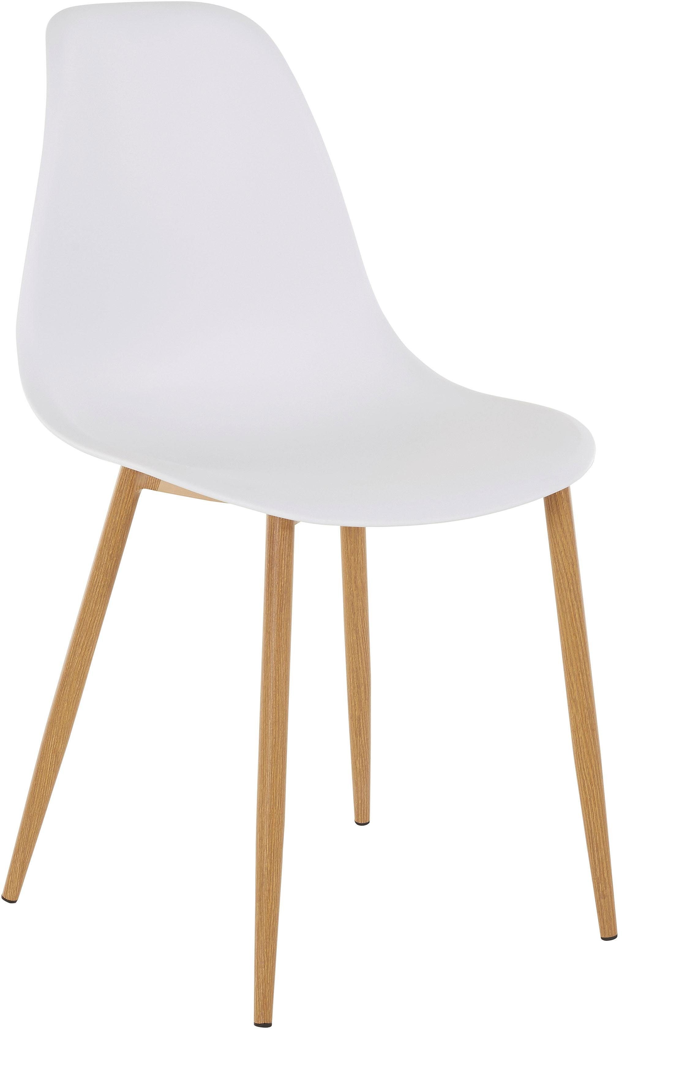 INOSIGN Eethoek MILLER Glazen tafel met 4 stoelen (kunststof kuipzitting) (set, 5-delig)