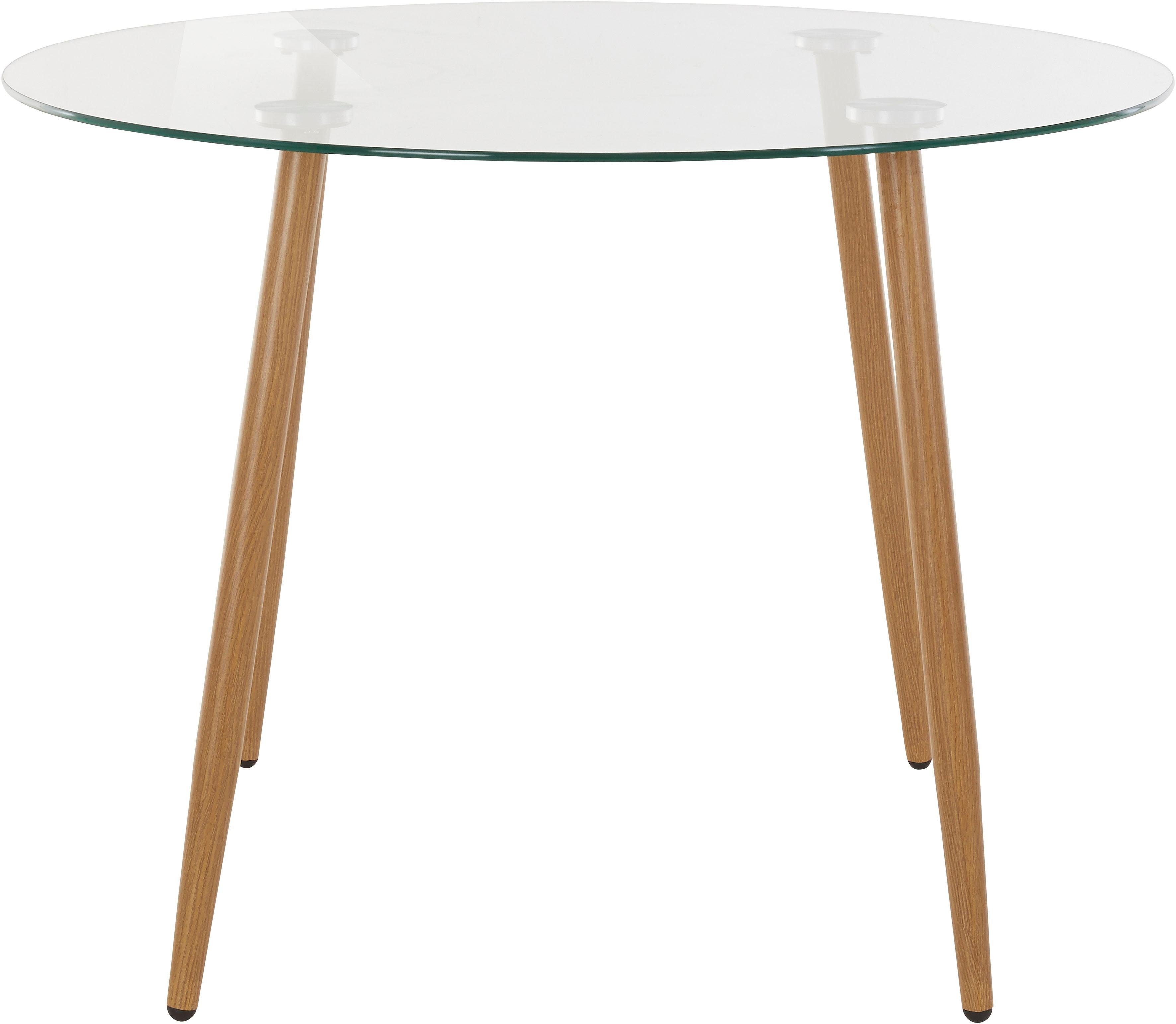 INOSIGN Glazen tafel Miller, TOPSELLER! ronde eettafel met een ø van 100 cm, verschillende maten