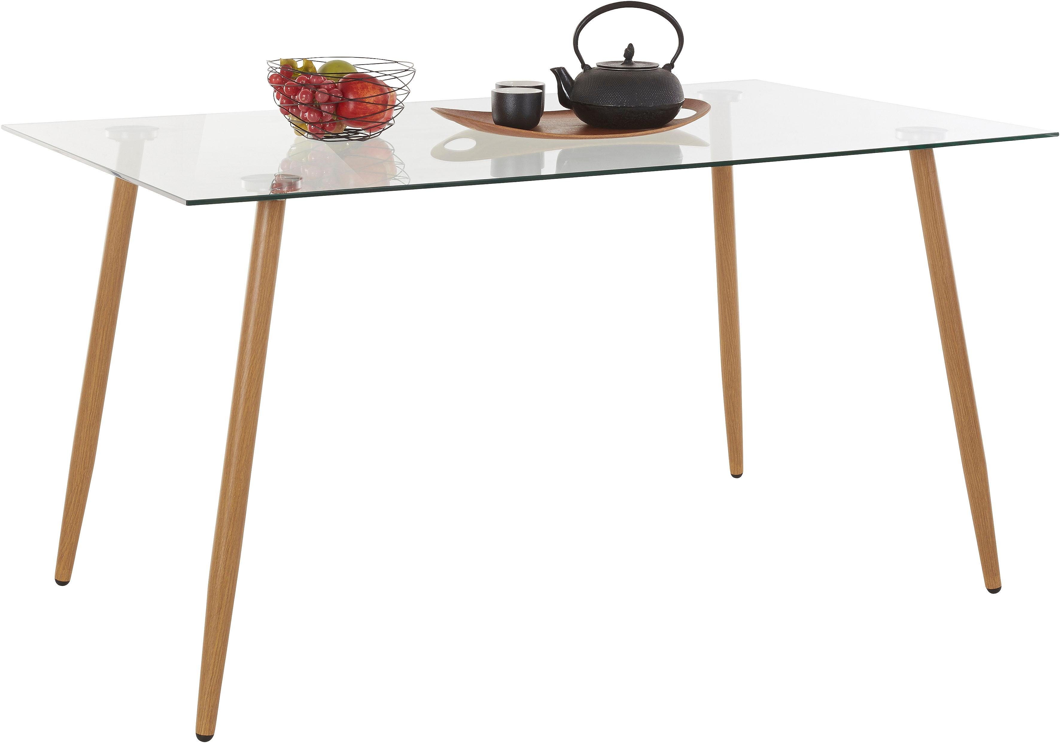 INOSIGN Glazen tafel MILLER Breedte 140 cm
