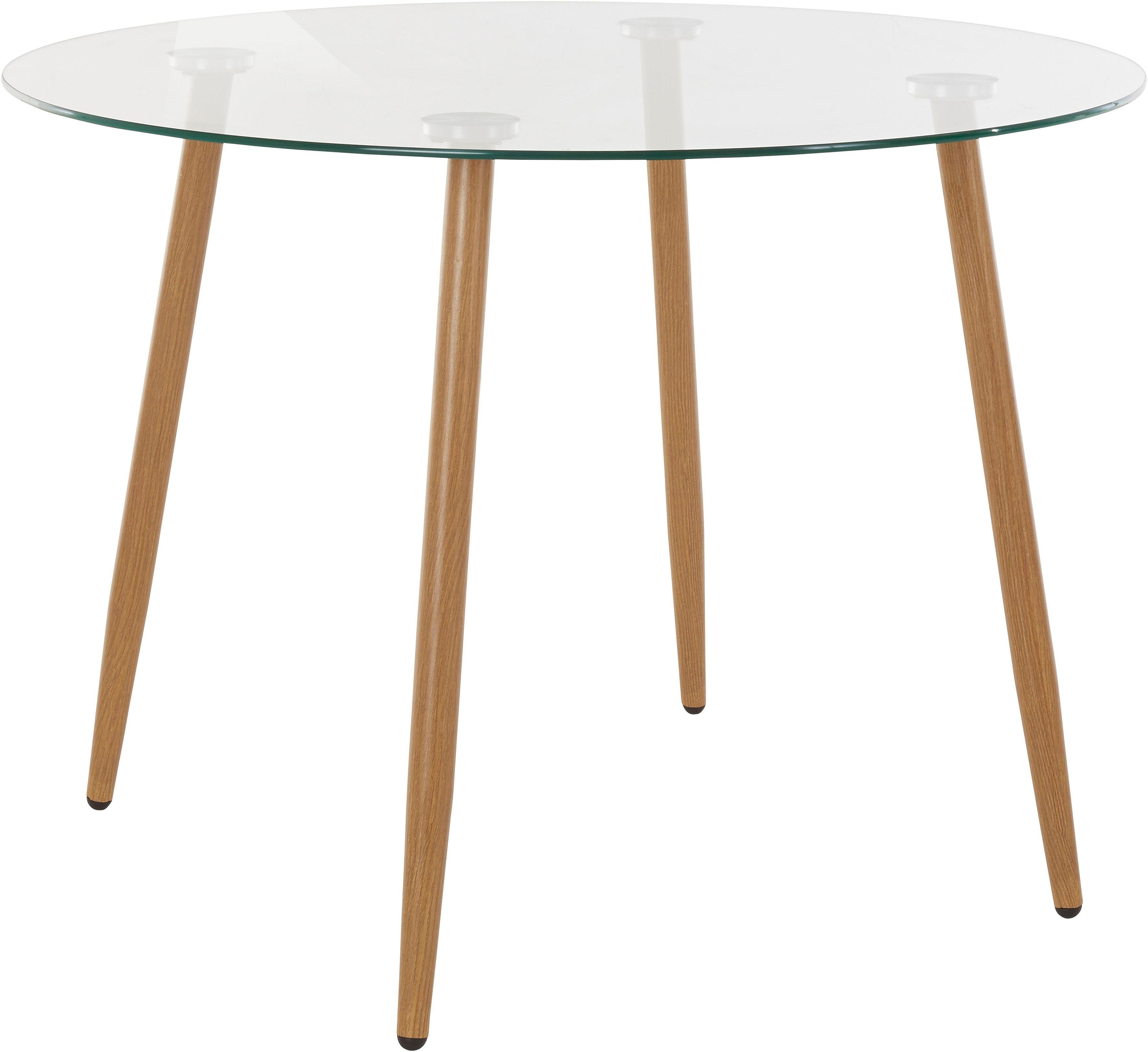 INOSIGN Glazen tafel Miller, TOPSELLER! ronde eettafel met een ø van 100 cm, verschillende maten