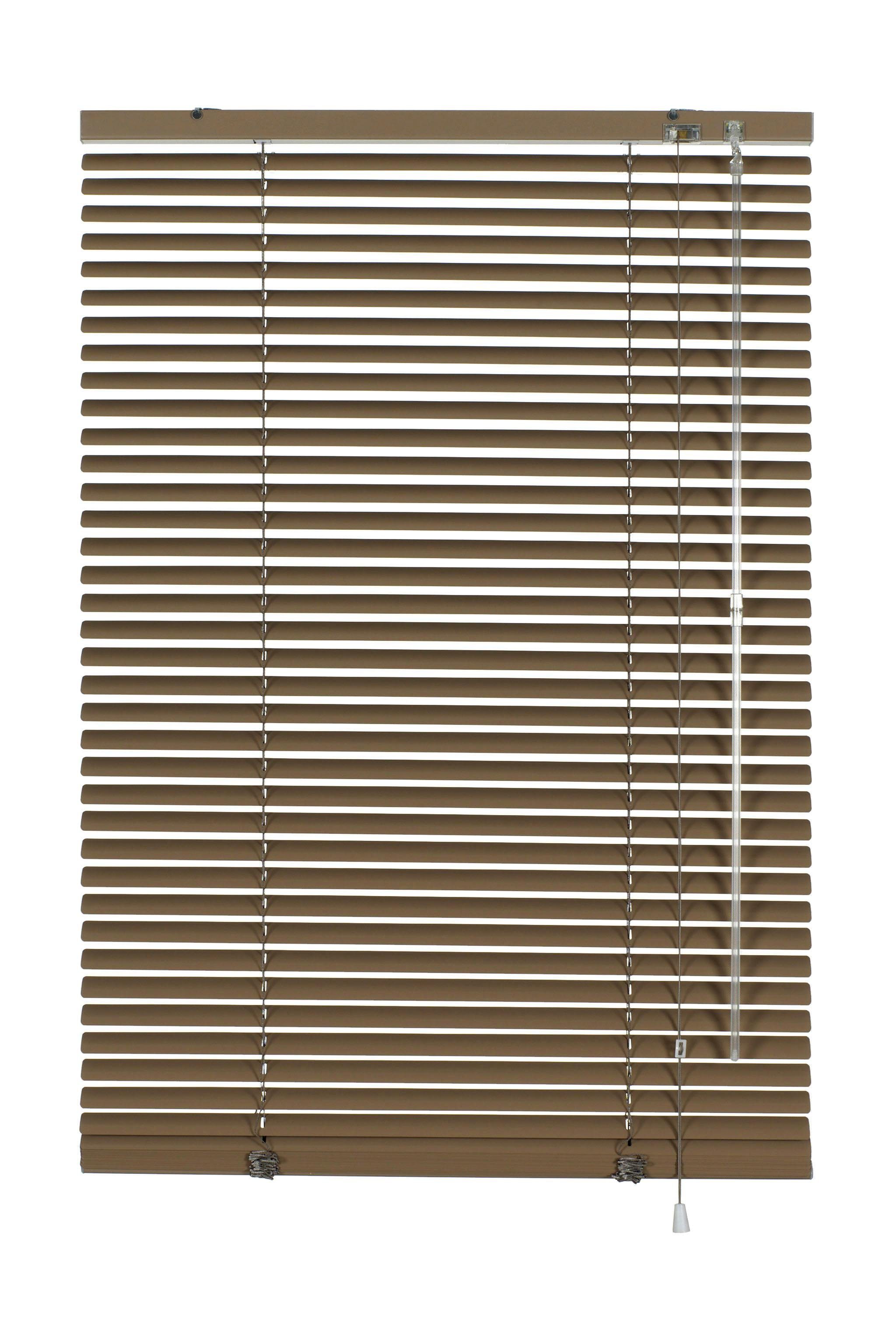 GARDINIA Jaloezie Aluminium-jaloezie 25 mm Jaloezieladderbanden in kleur bijpassend (1 stuk) vouwgordijnen & jaloezieën maat 40 cm x 175 cm bruin