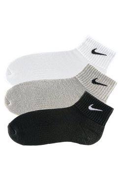 nike korte sokken met zacht frotté (3 paar) grijs