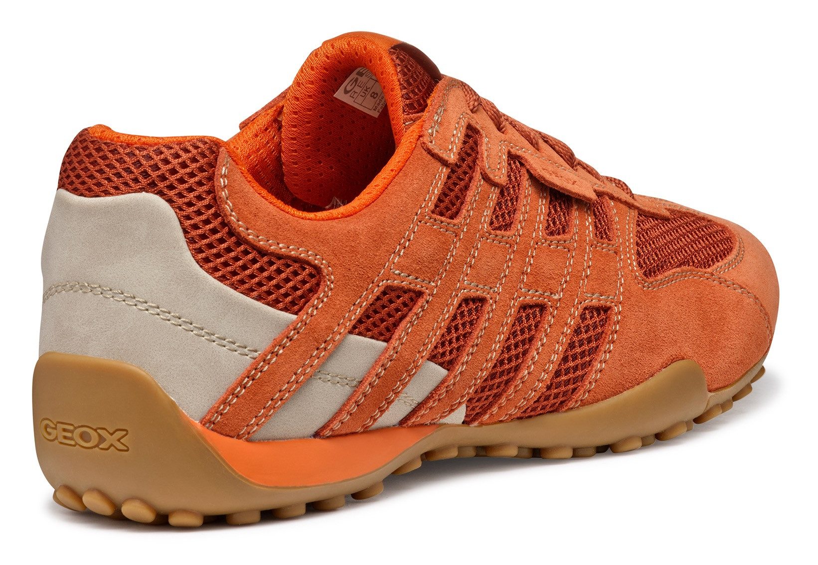 Geox Veterschoenen U SNAKE ORIGINAL , veterschoen, vrijetijdsschoen, trekking sneaker met leren binnenzool
